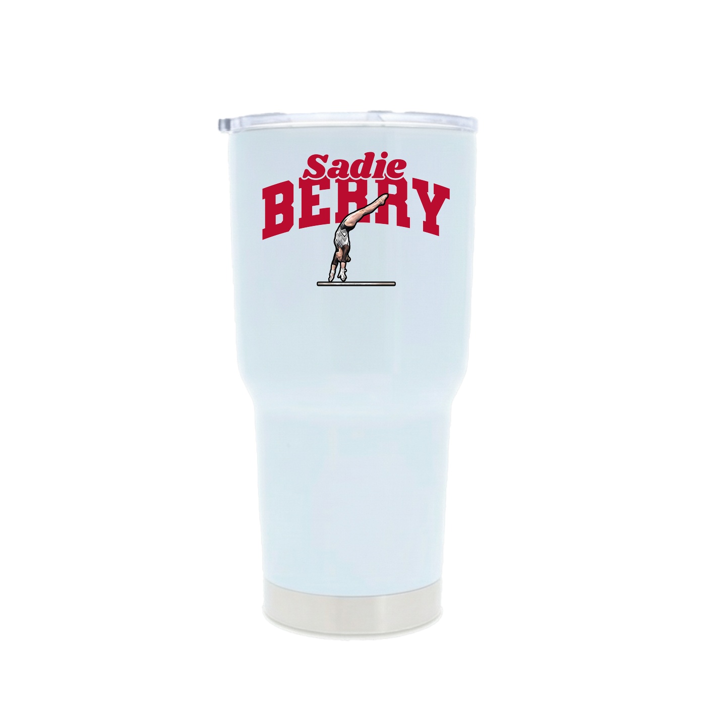 30oz Stainless Steel Tumbler — Signature Arch in White