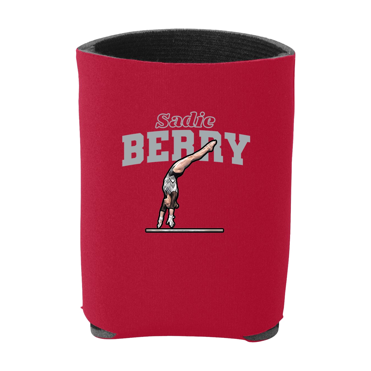 Can Holder — Name Arch in Red