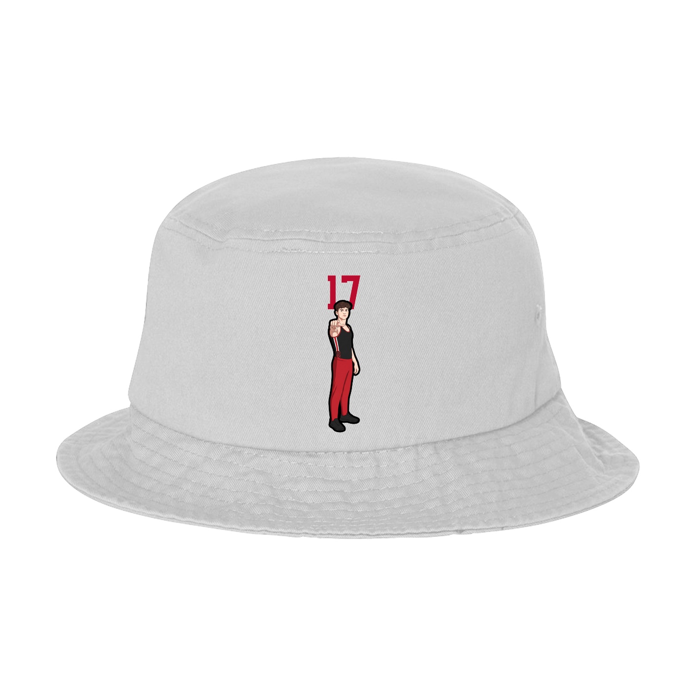 Bucket Cap — Number Top in White