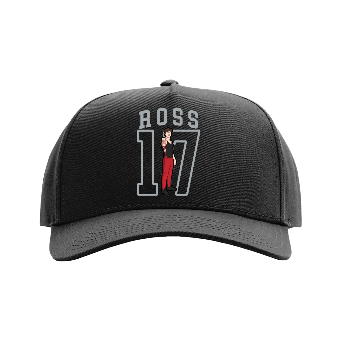 Full Fabric Five-Panel Champ Cap — Shirsey in Black