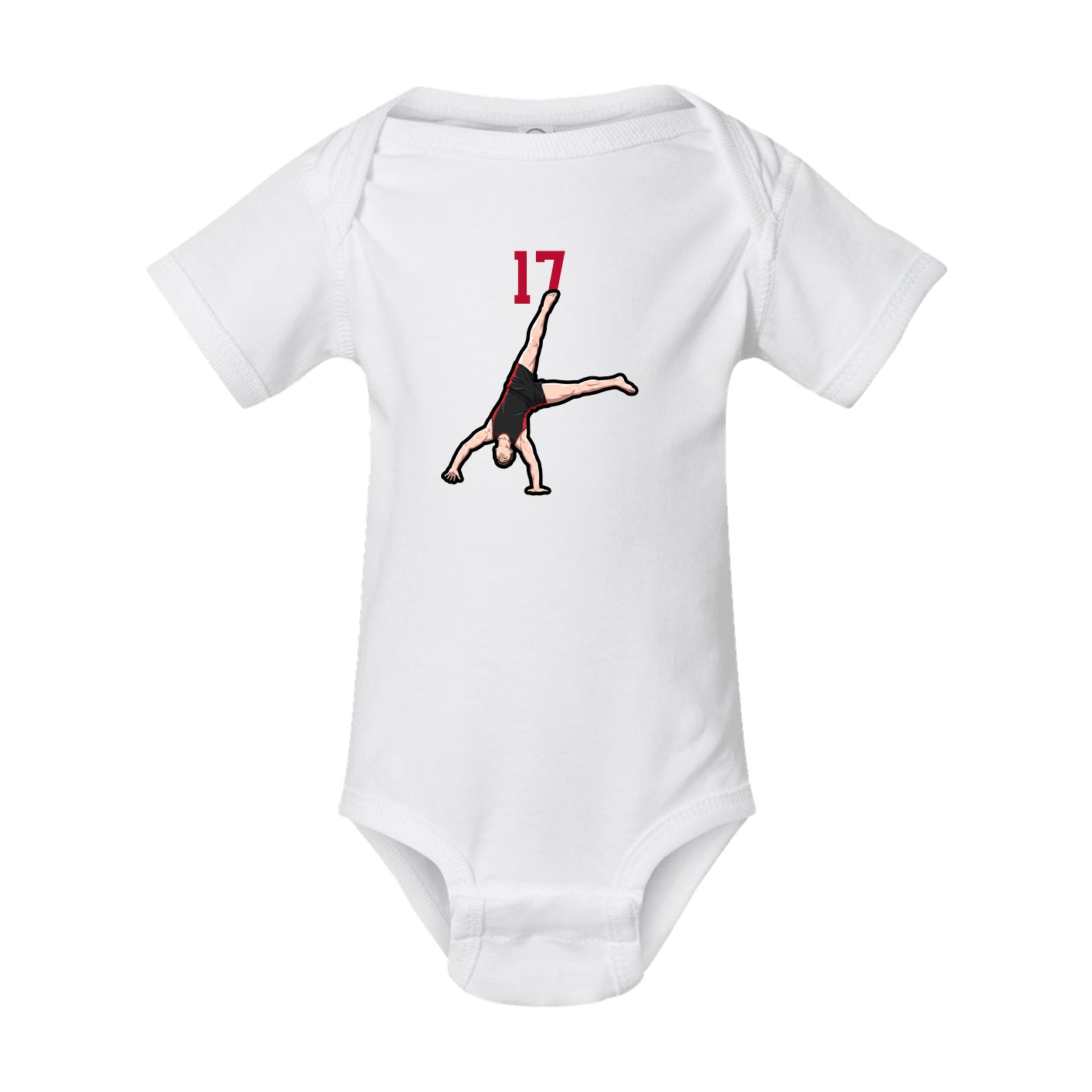 Baby Onesie — Number Top in White