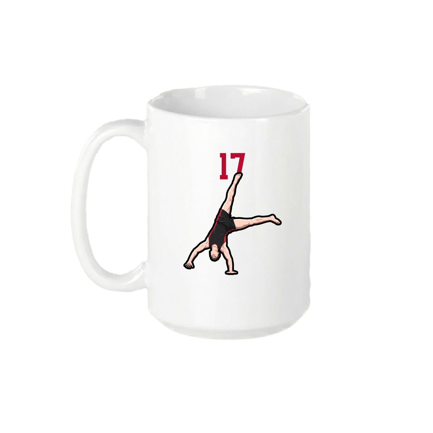 15oz Coffee Mug — Number Top in White