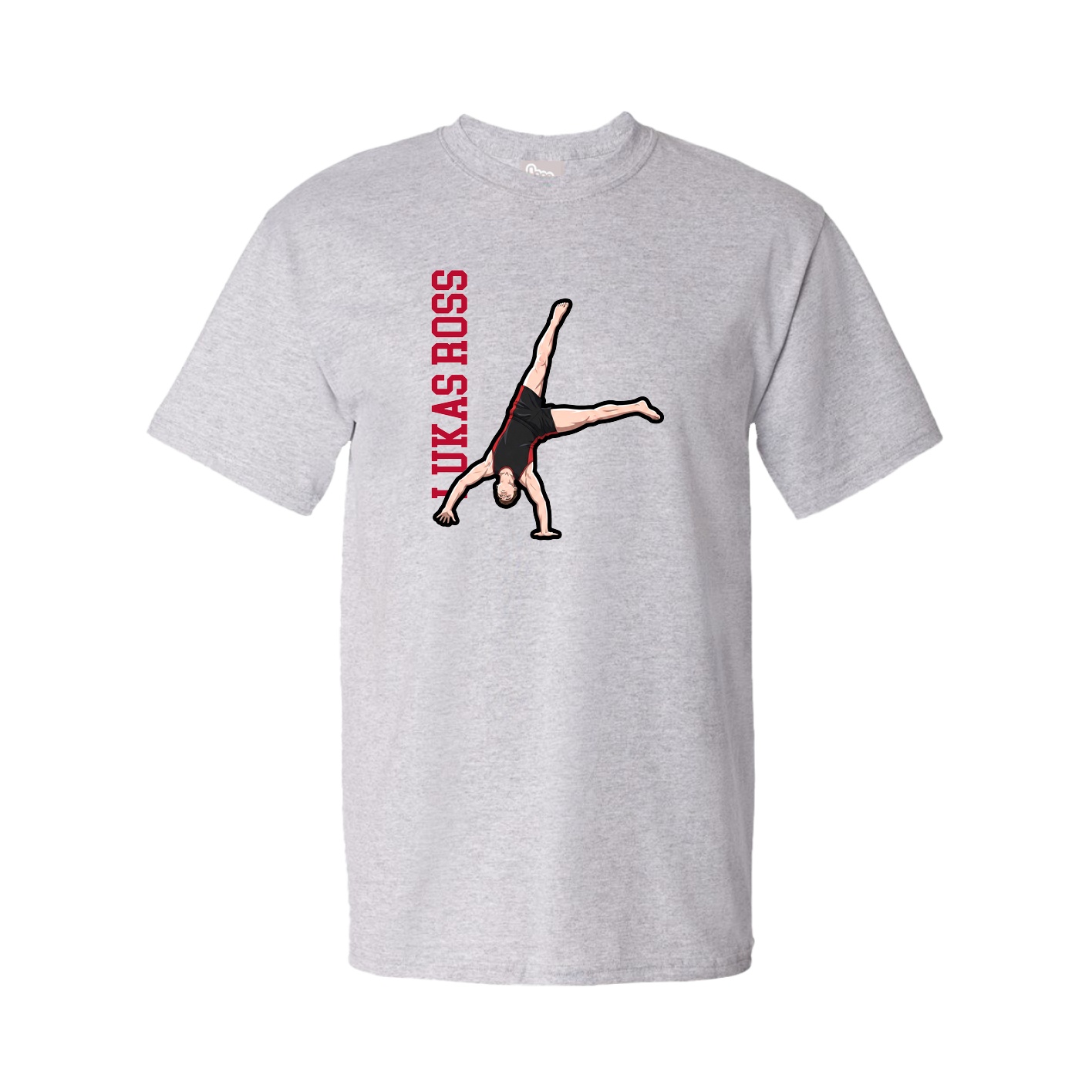 Tee — Name Vertical in Grey