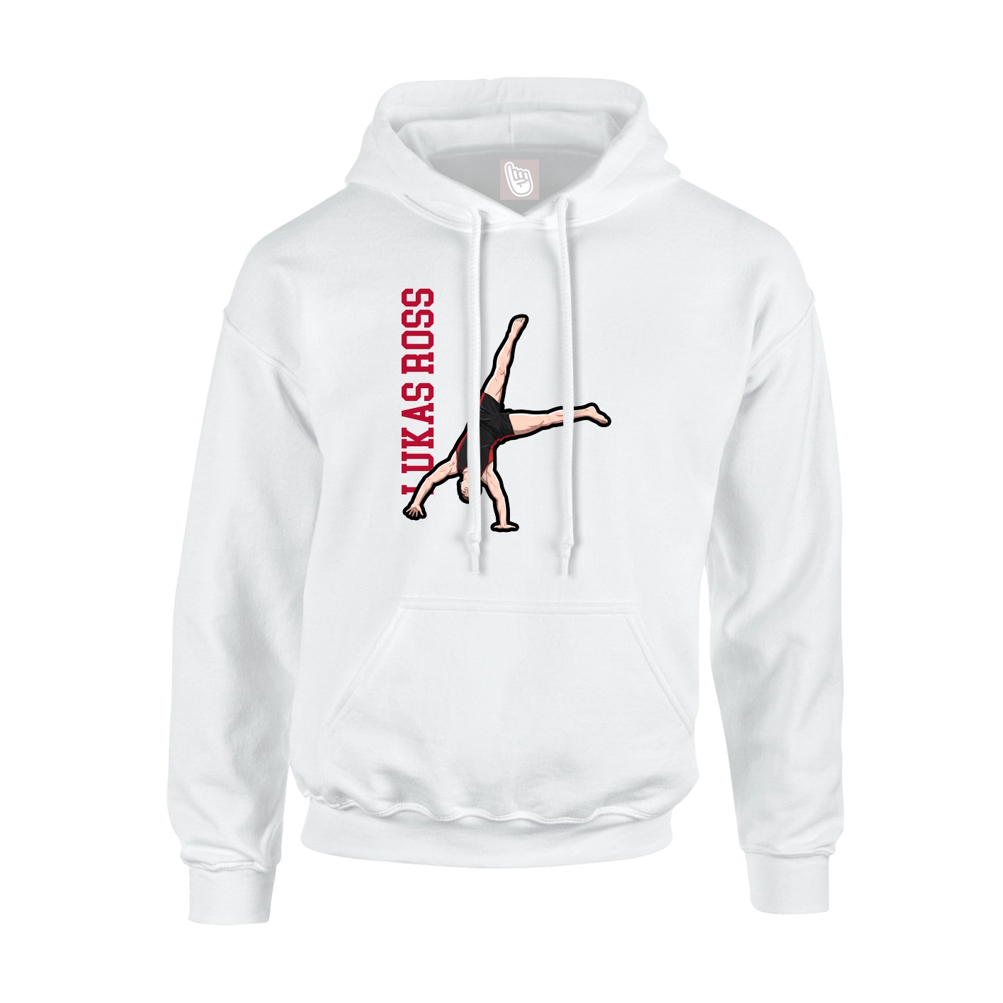 Hoodie — Name Vertical in White
