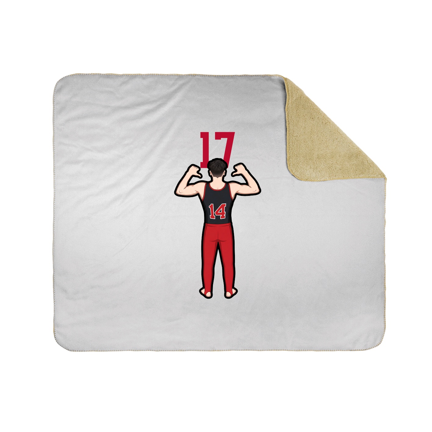 Throw Blanket — Number Top in White