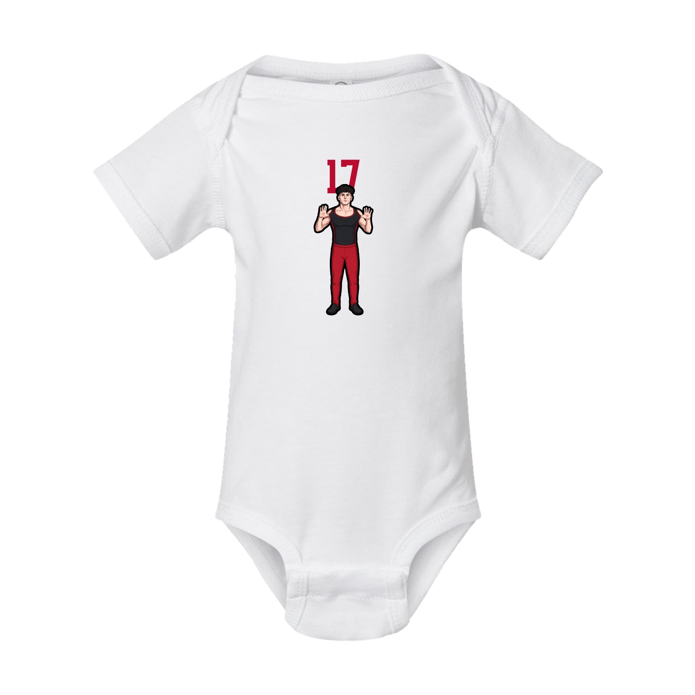 Baby Onesie — Number Top in White