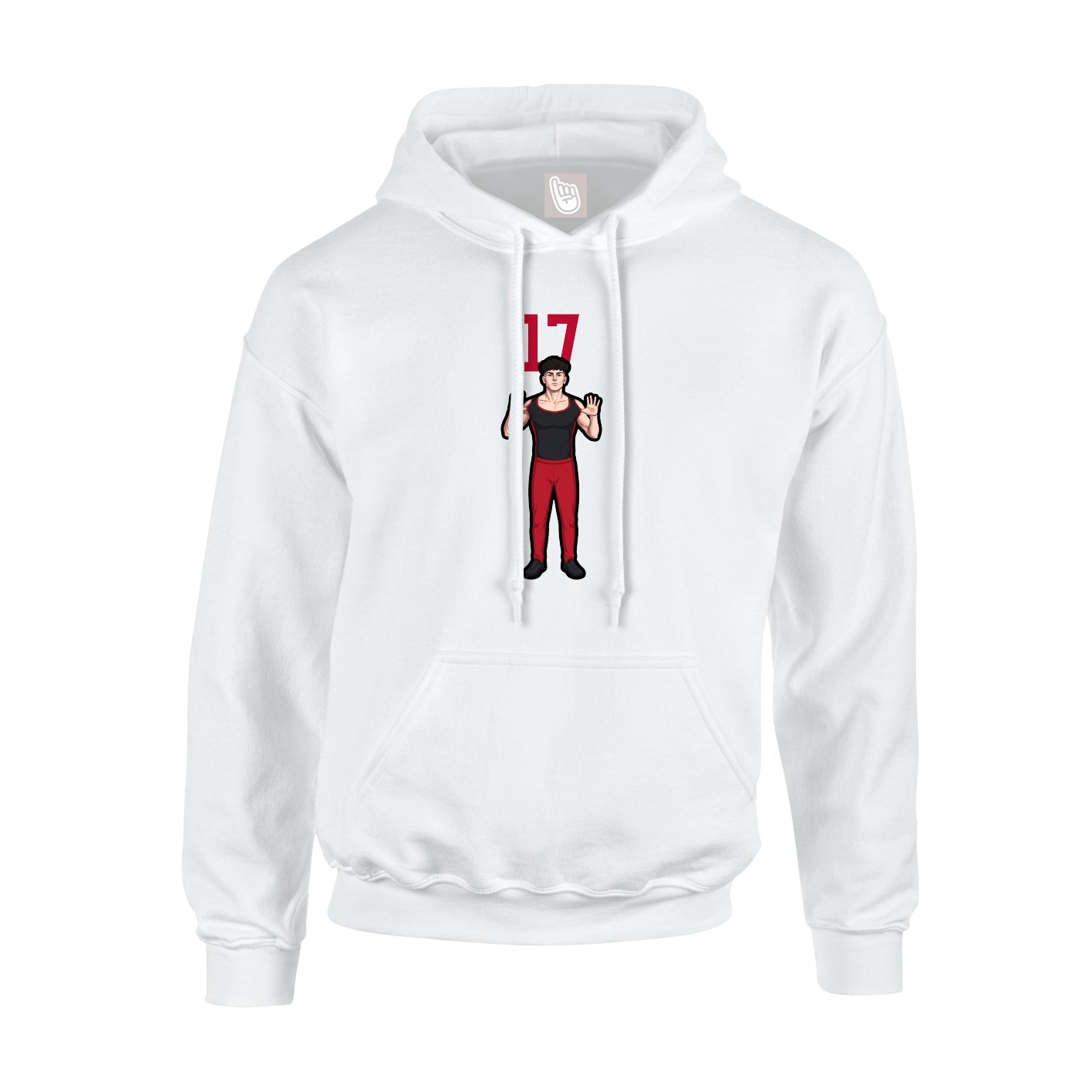 Hoodie — Number Top in White