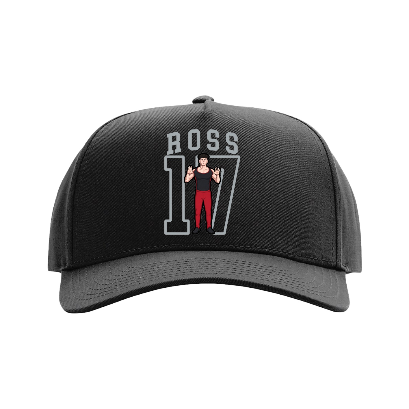 Full Fabric Five-Panel Champ Cap — Shirsey in Black