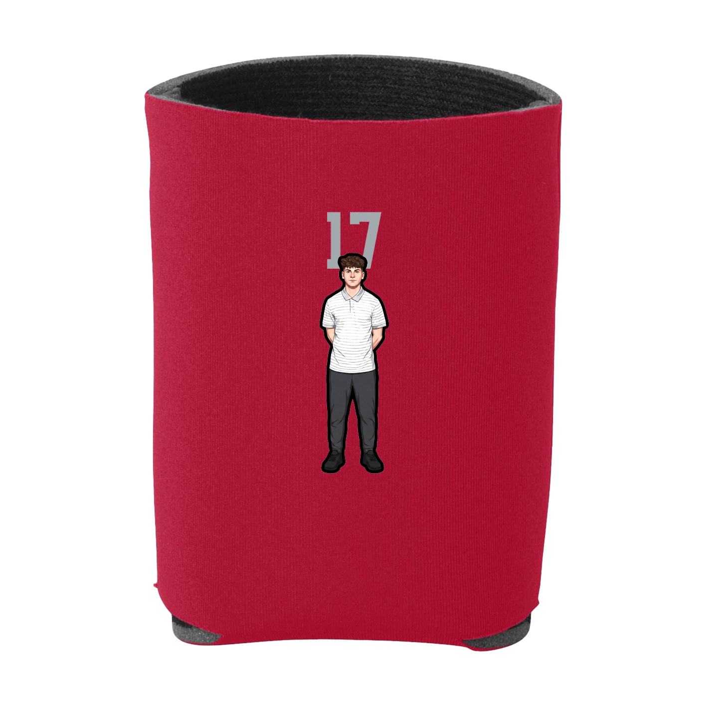 Can Holder — Number Top in Red
