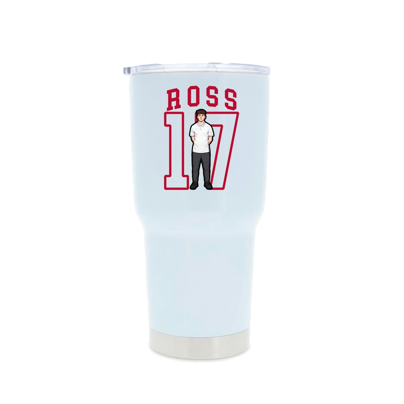 30oz Stainless Steel Tumbler — Shirsey in White