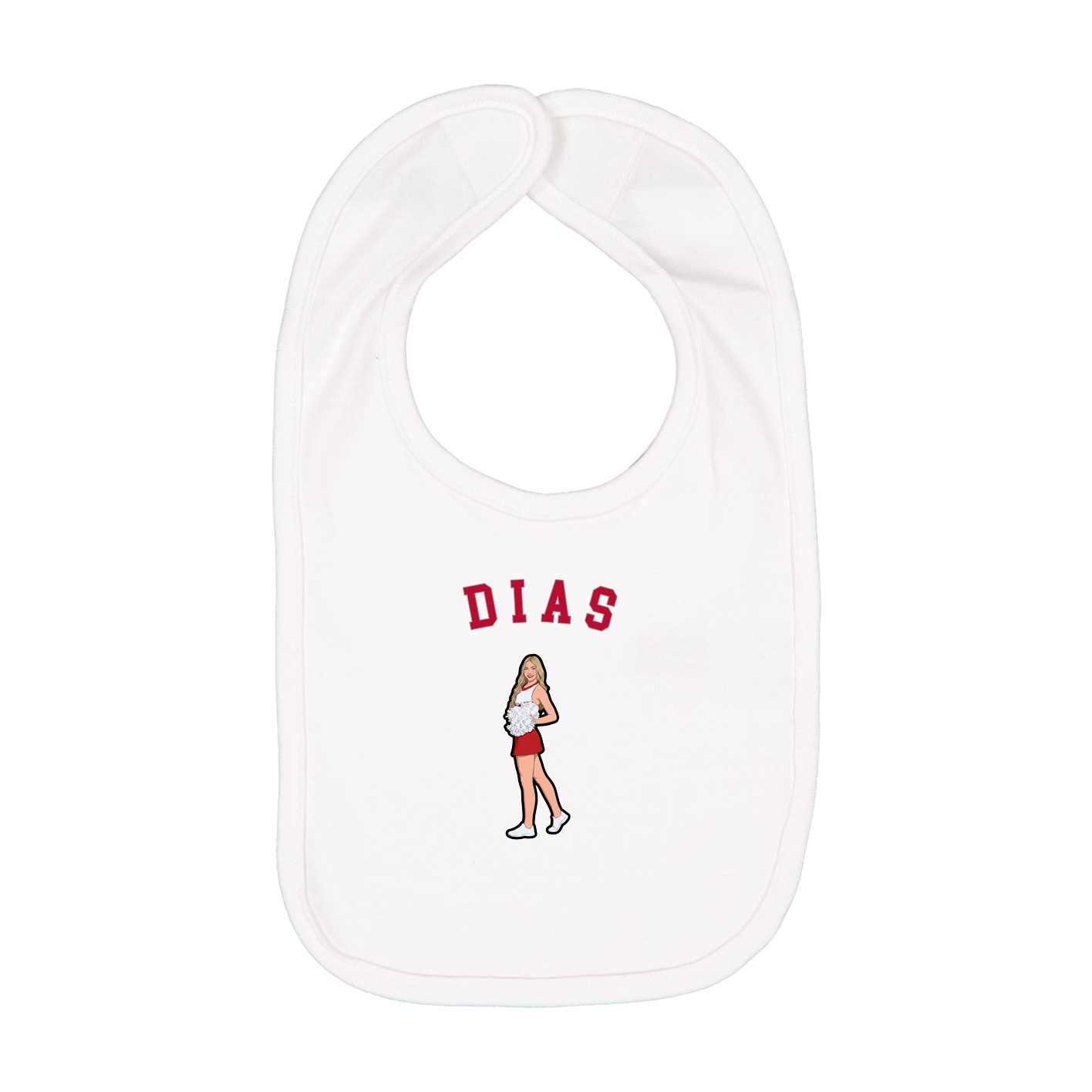 Infant Bib — Shirsey Arch in White