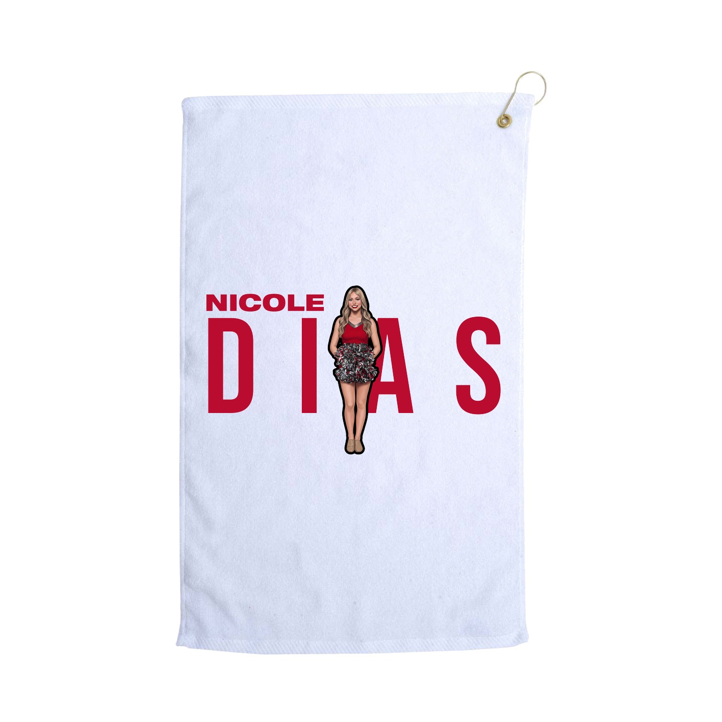 Golf Towel — Player Name in White