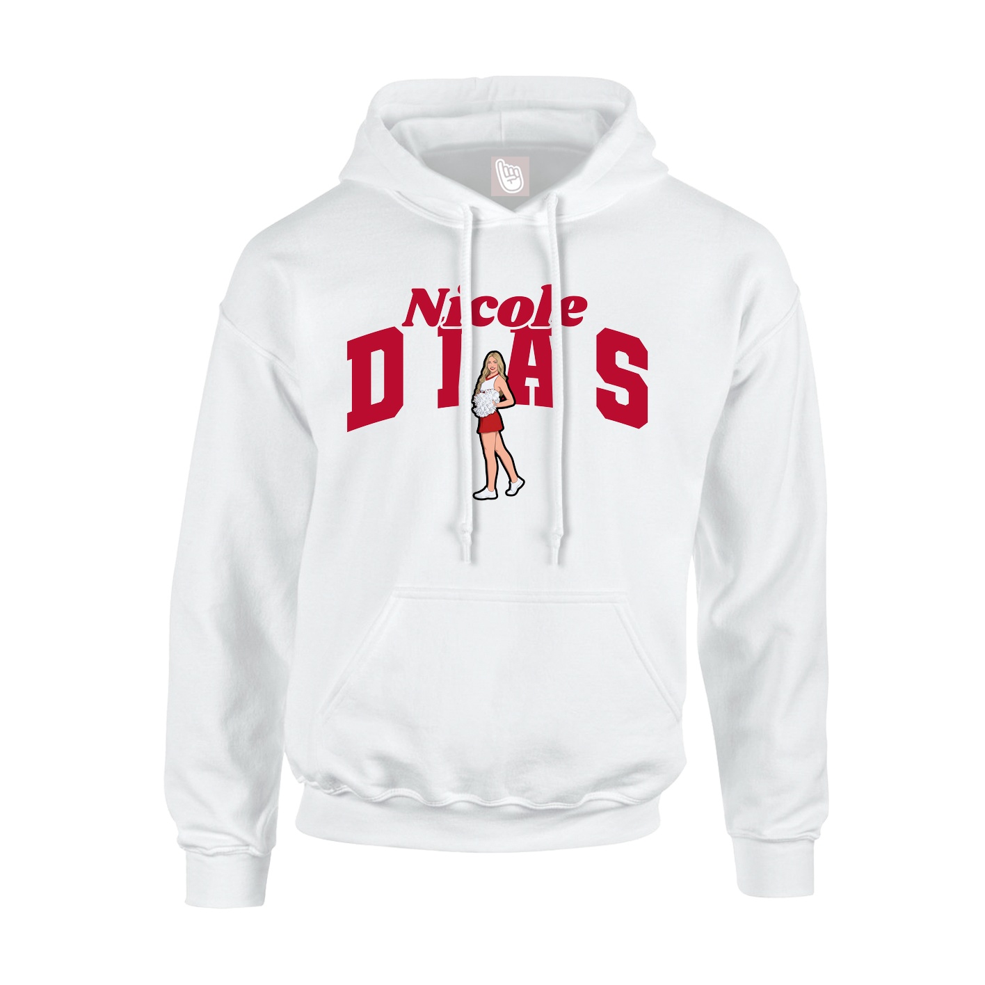 Hoodie — Signature Arch in White