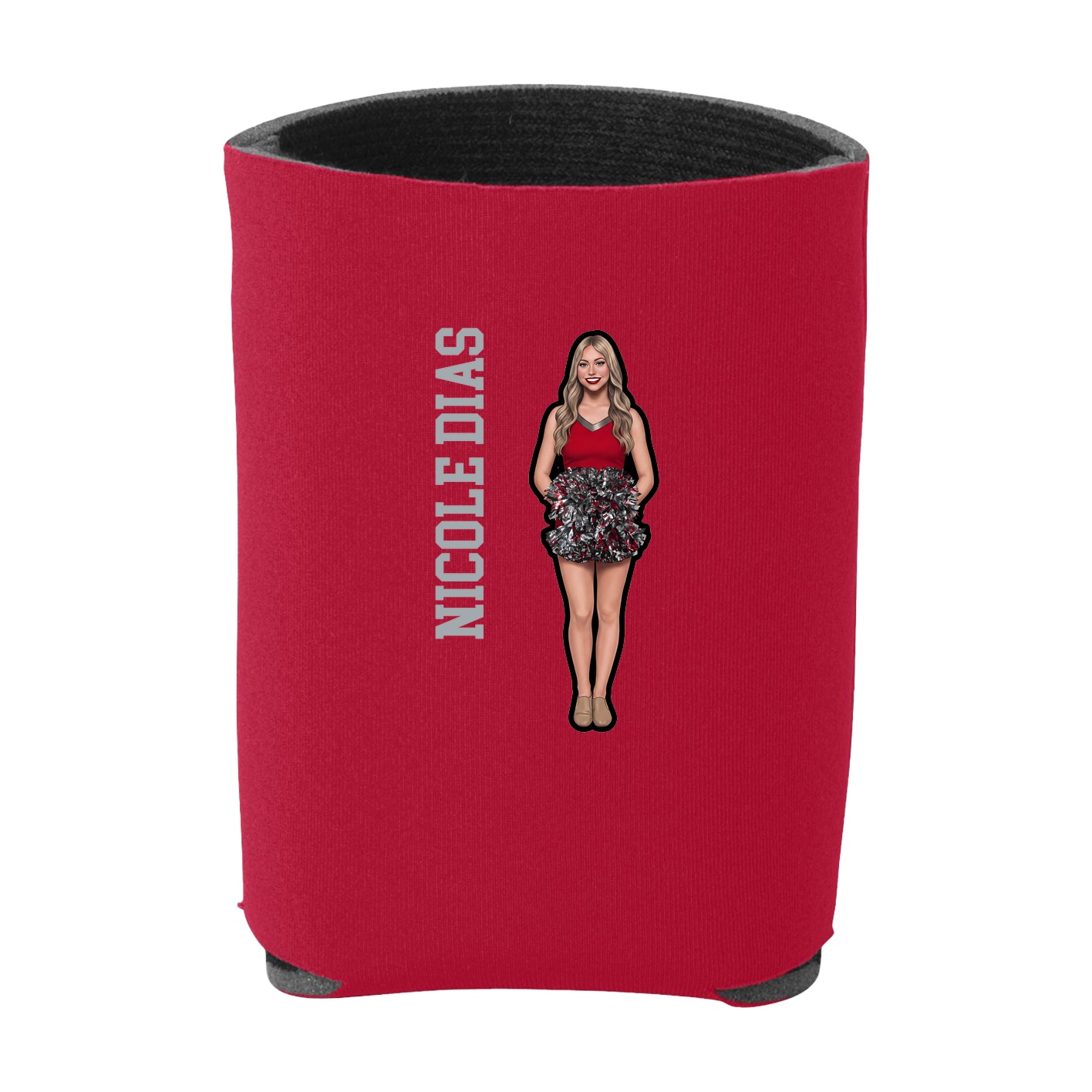 Can Holder — Name Vertical in Red