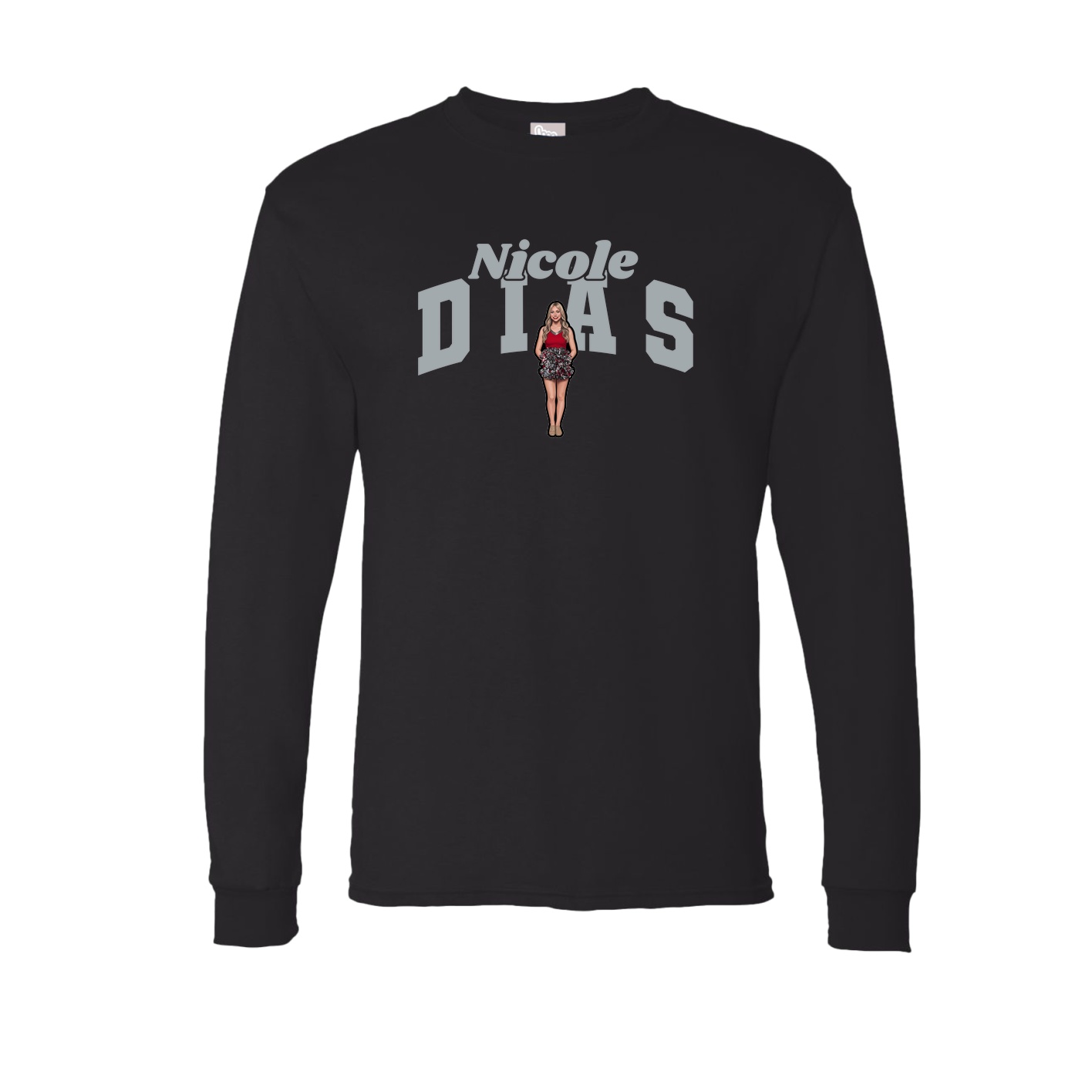 Long Sleeve Tee — Signature Arch in Black