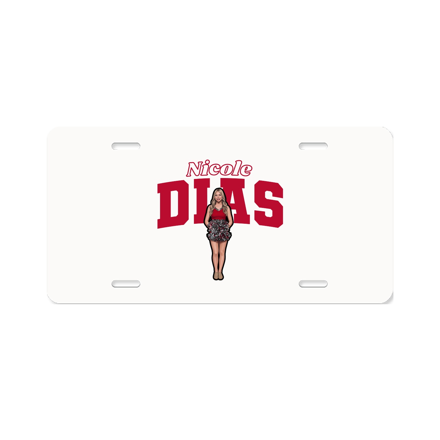 License Plate — Name Arch in Classic
