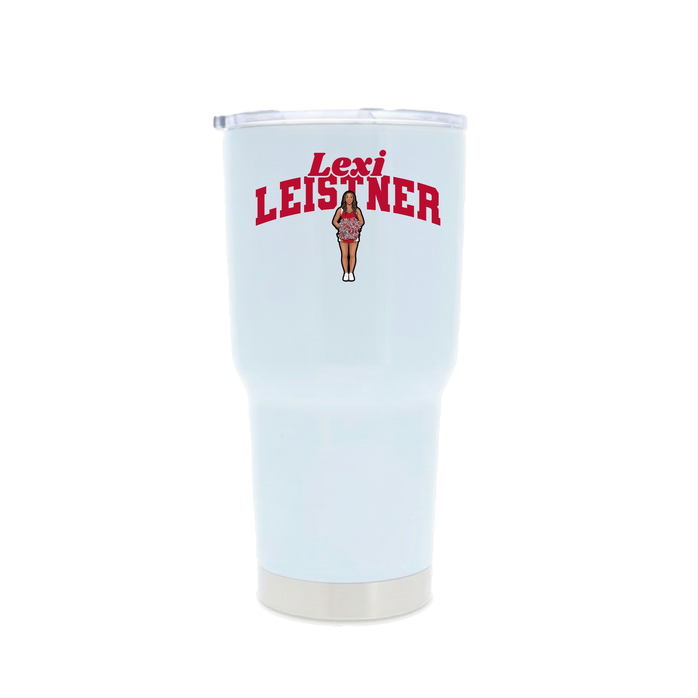 30oz Stainless Steel Tumbler — Signature Arch in White