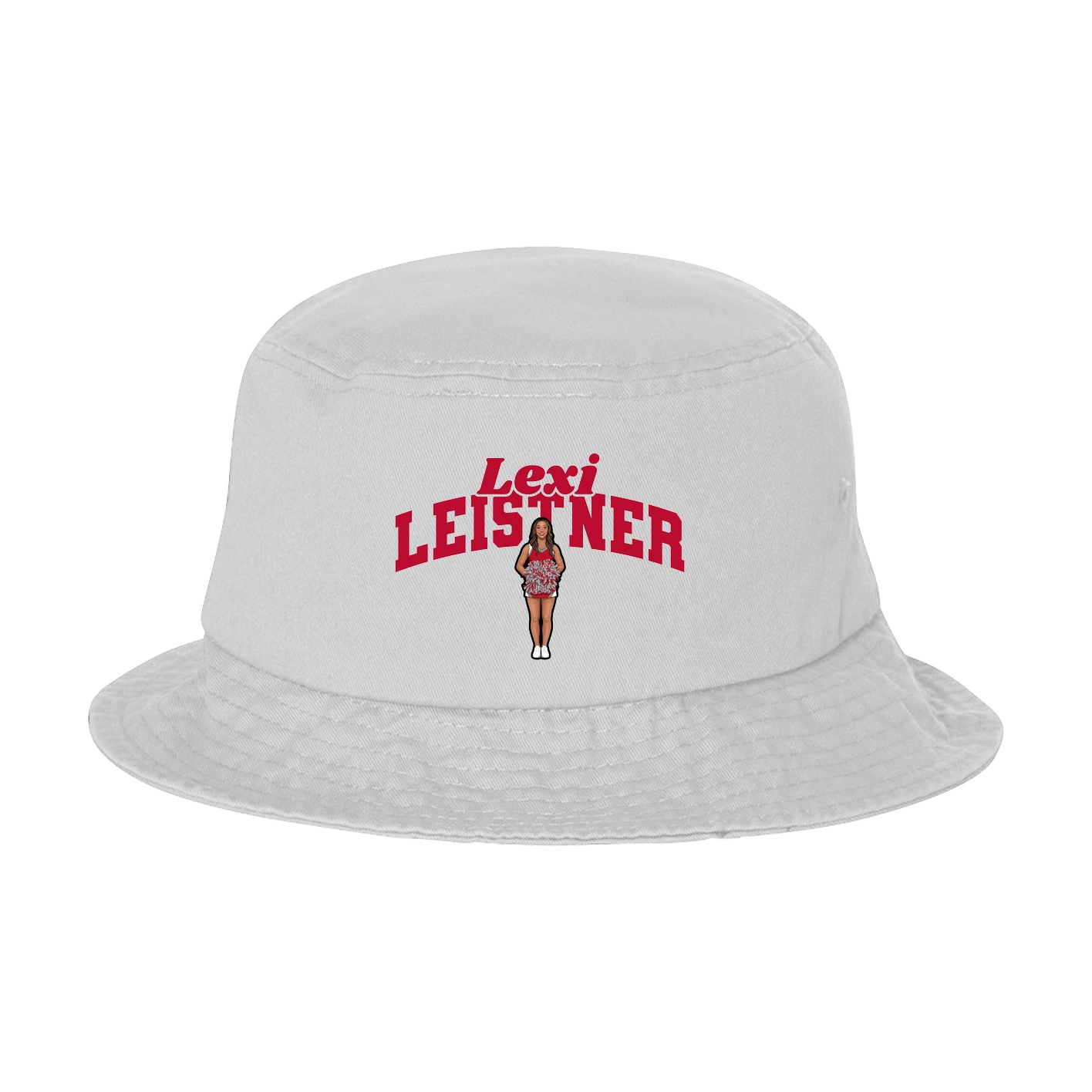 Bucket Cap — Signature Arch in White