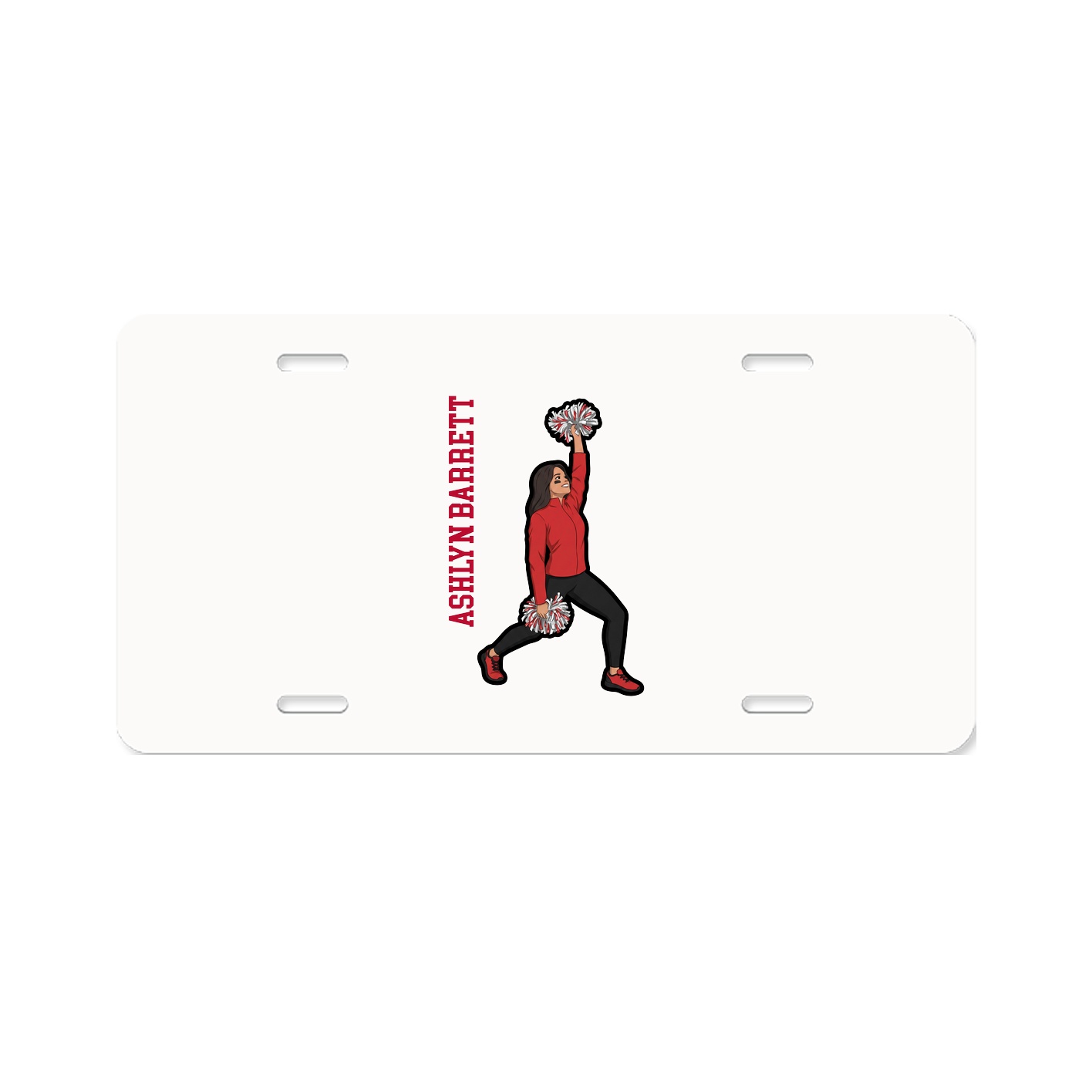 License Plate — Name Vertical in Classic