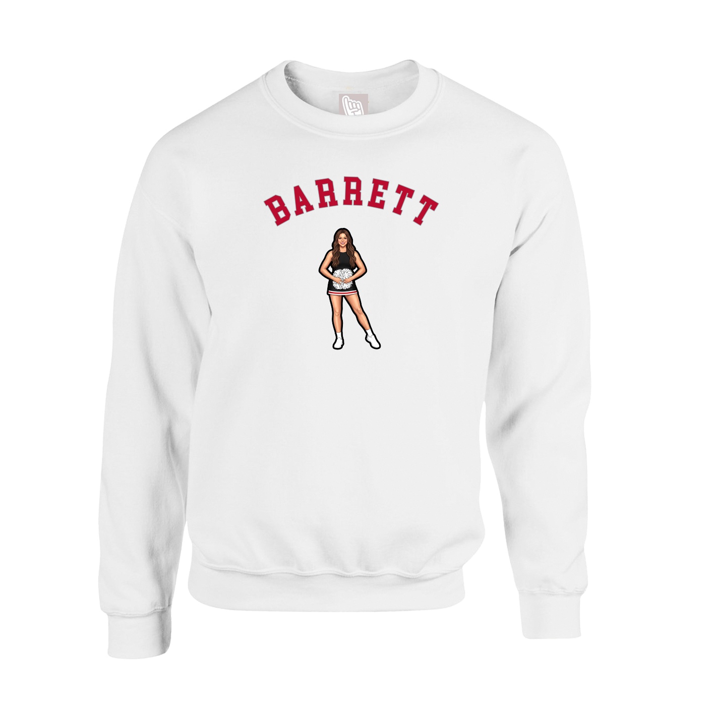 Fleece Crew — Shirsey Arch in White