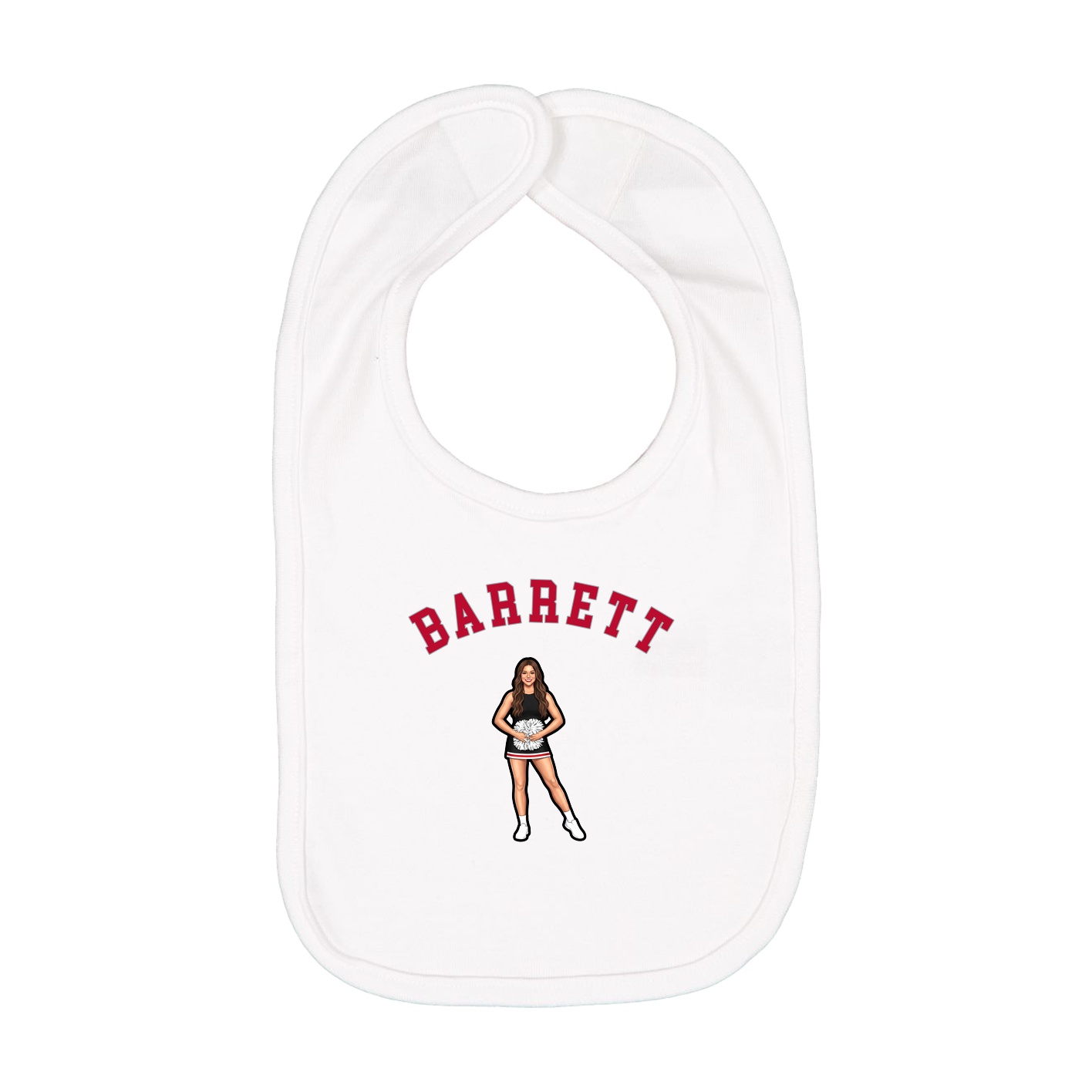 Infant Bib — Shirsey Arch in White