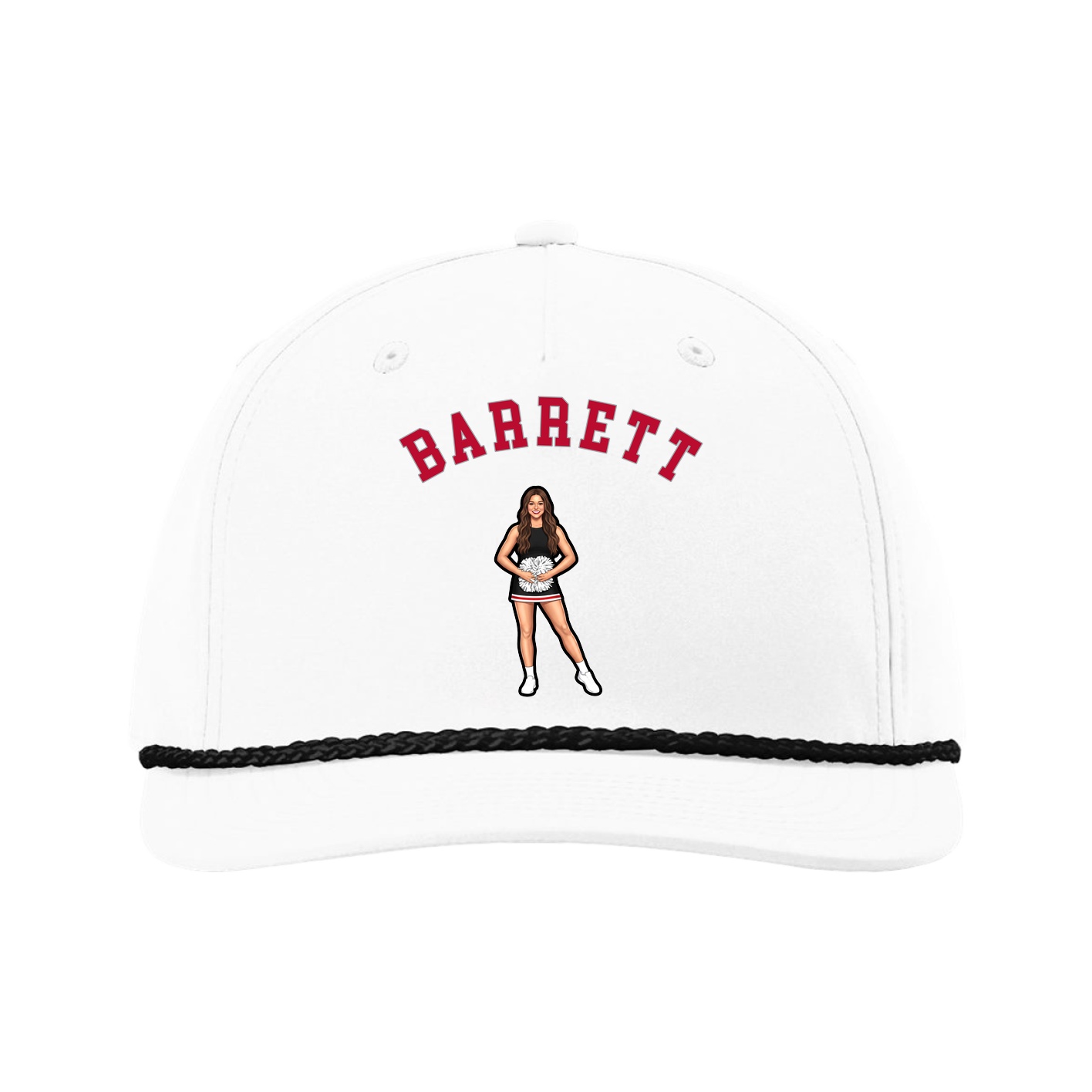 Five-Panel Classic Rope Cap — Shirsey Arch in White