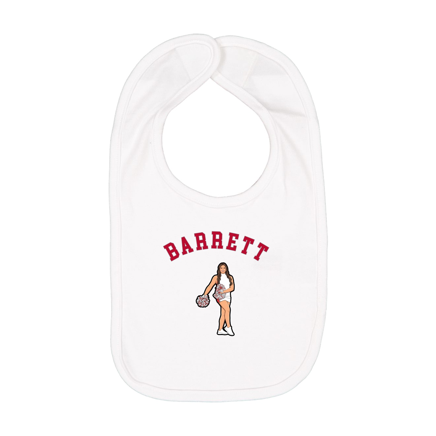 Infant Bib — Shirsey Arch in White
