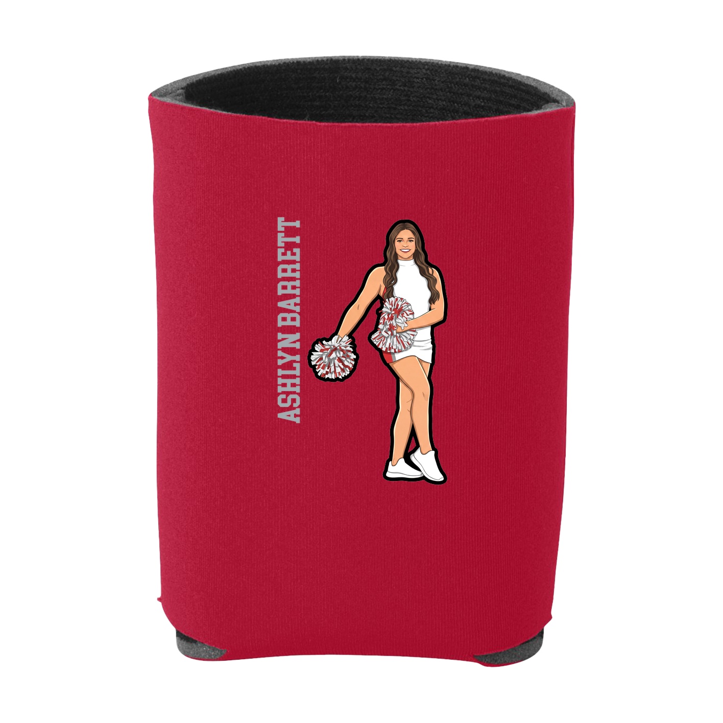 Can Holder — Name Vertical in Red