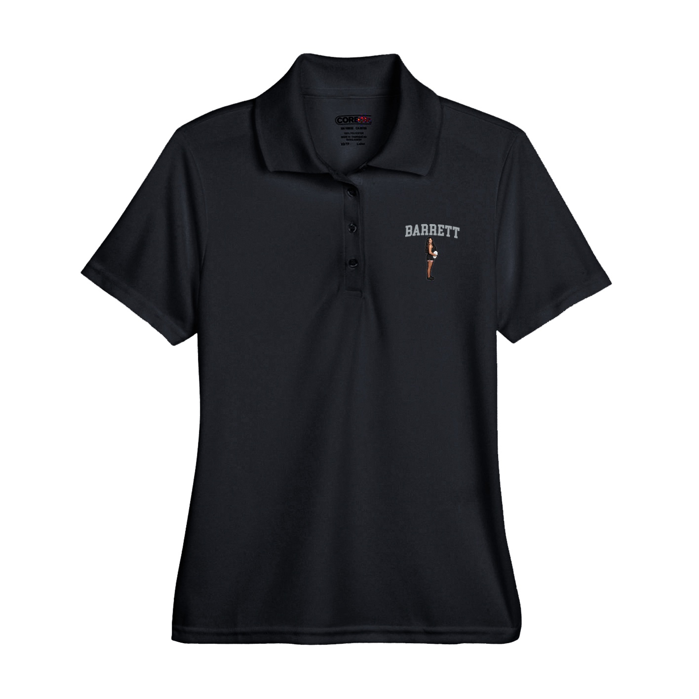 Womens Performance Polo — Shirsey in Black