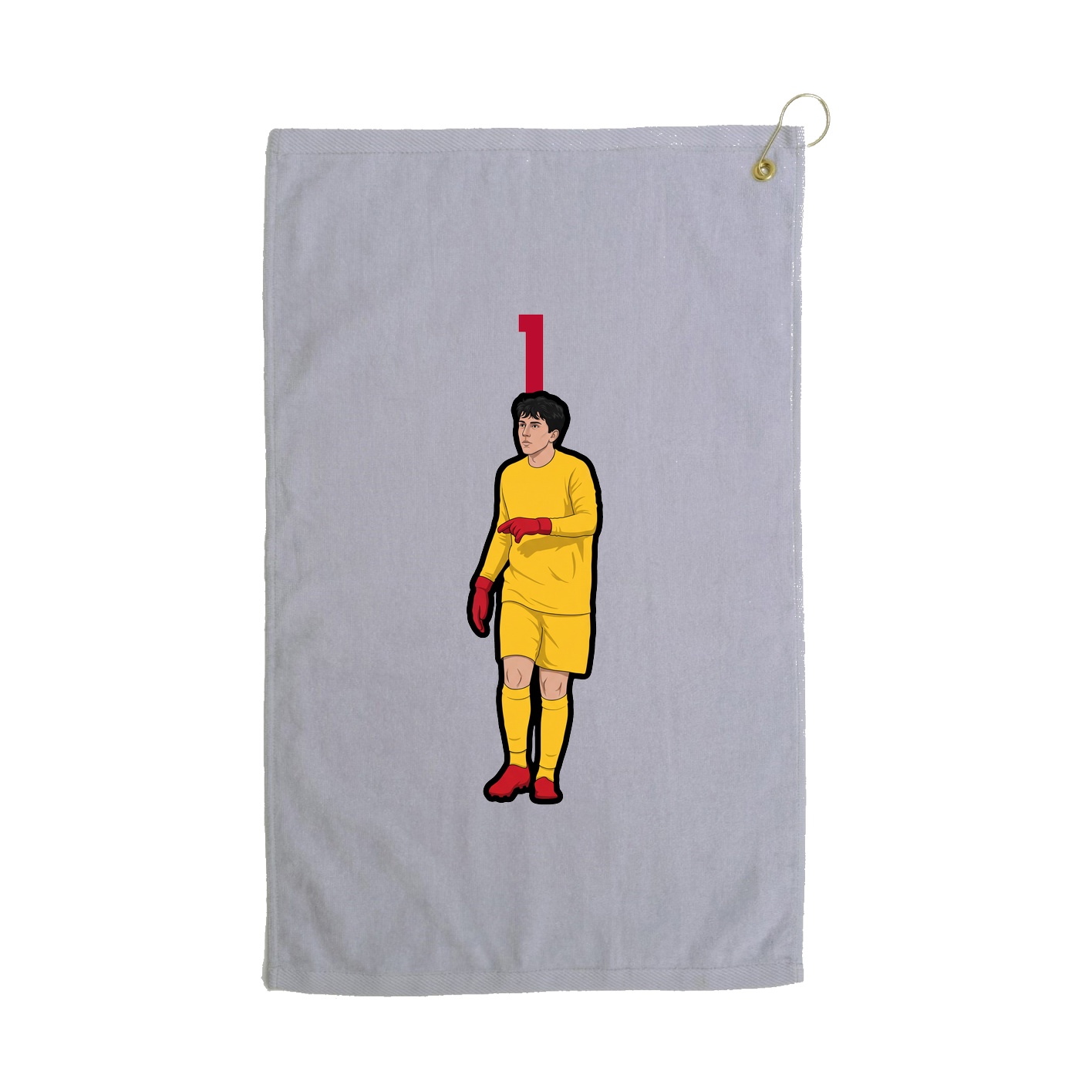 Golf Towel — Number Top in Grey