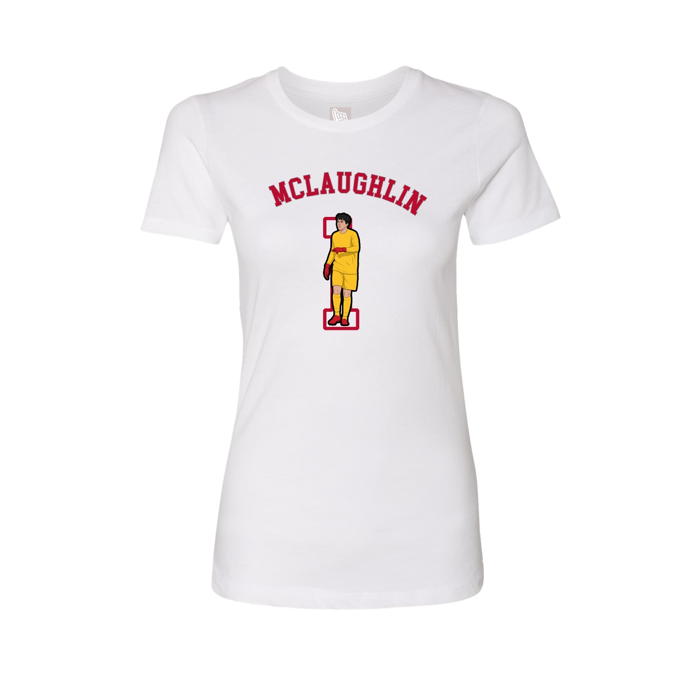 Fitted Women's Tee — Shirsey Arch in White