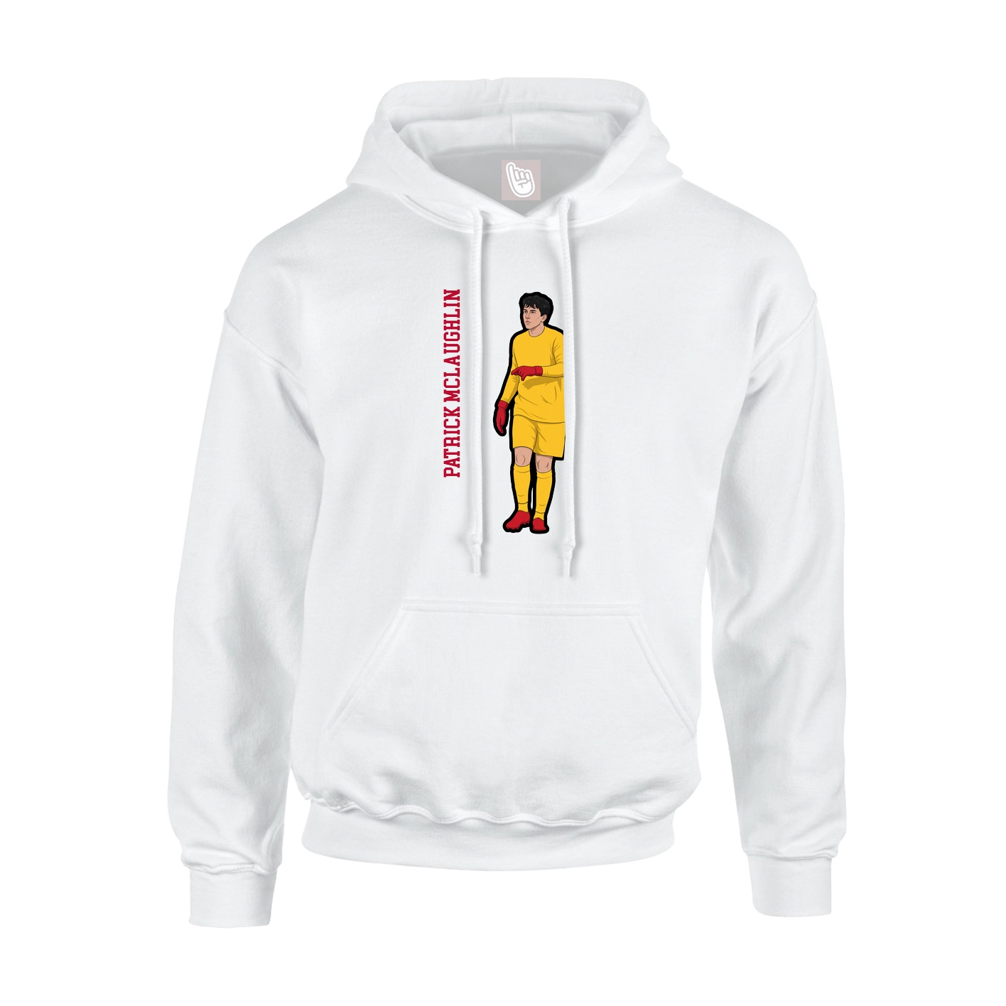 Hoodie — Name Vertical in White
