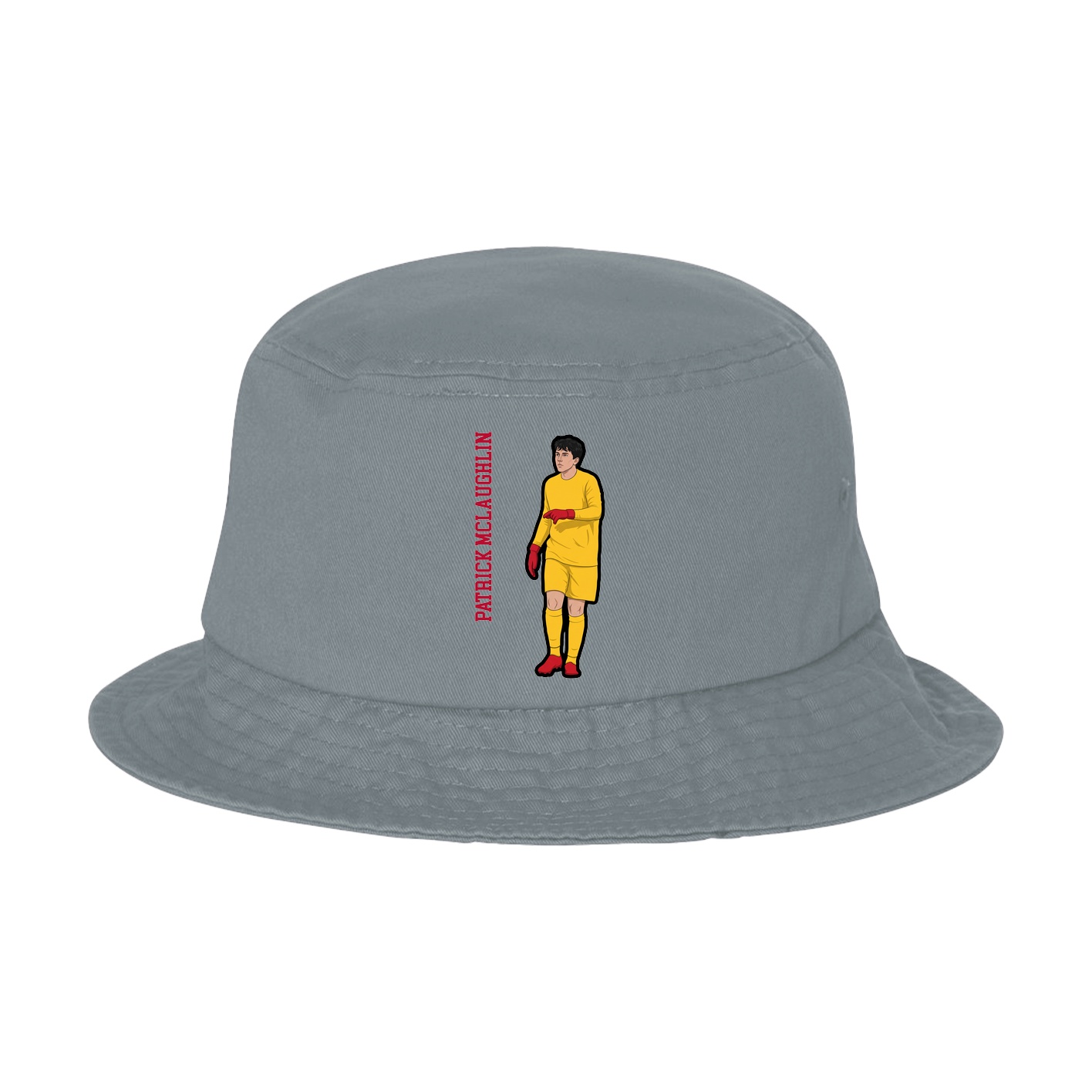 Bucket Cap — Name Vertical in Grey