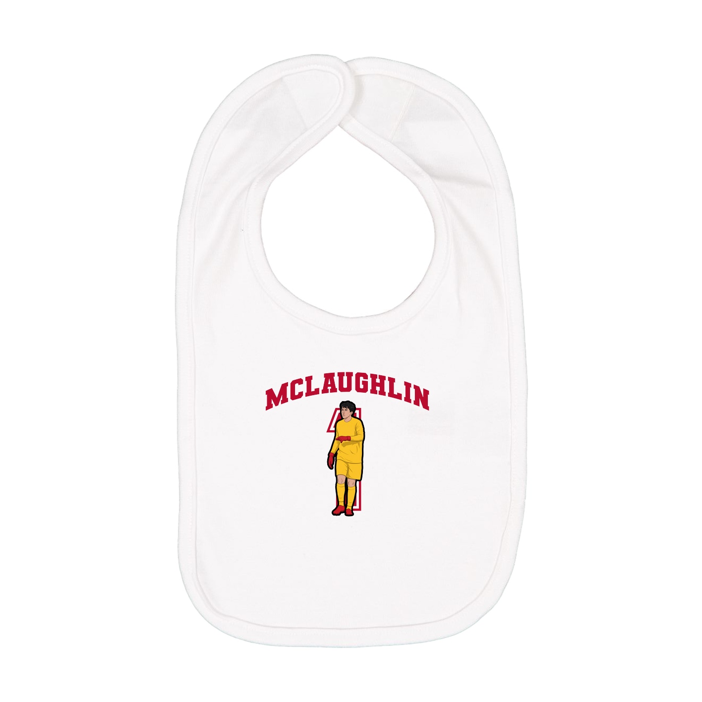 Infant Bib — Number in White