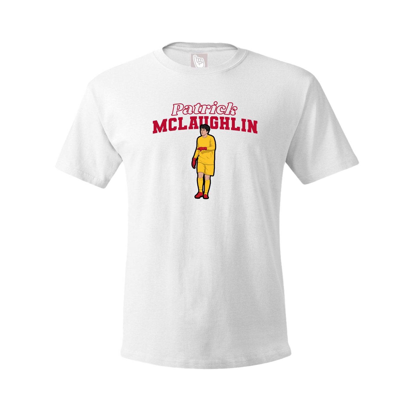 Youth Tee — Name Arch in White