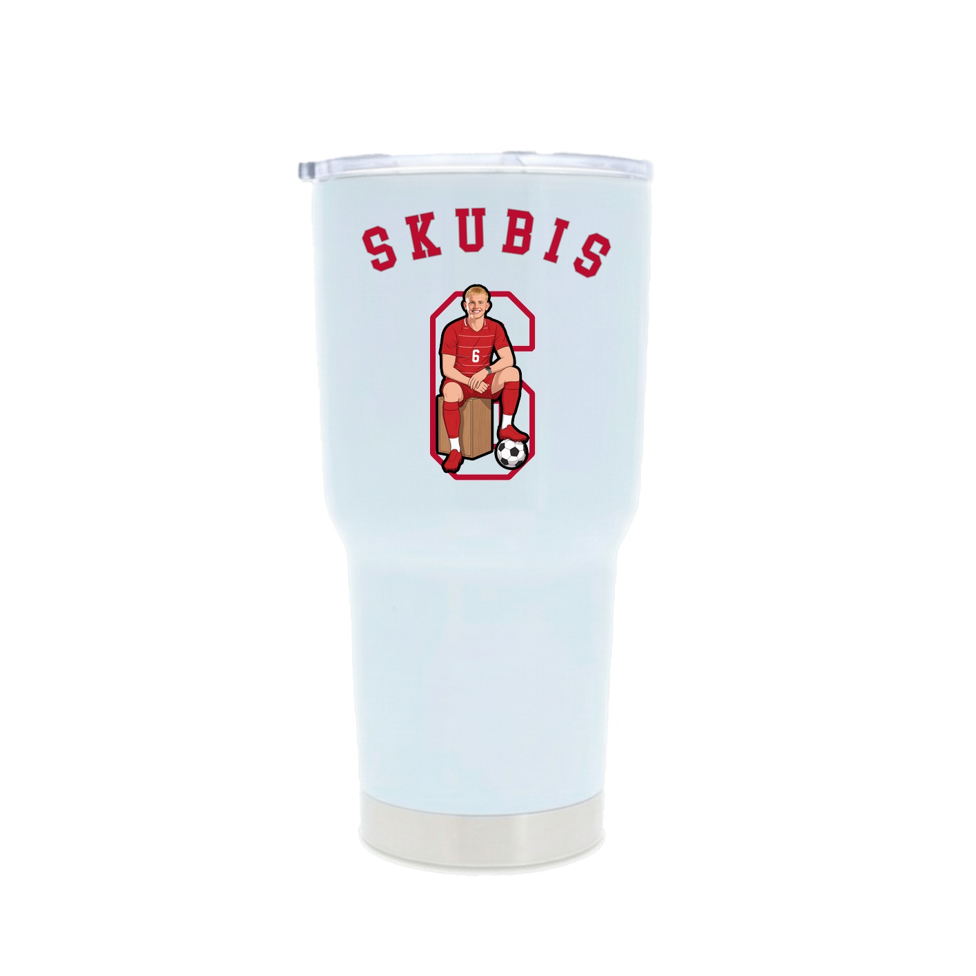 30oz Stainless Steel Tumbler — Shirsey Arch in White