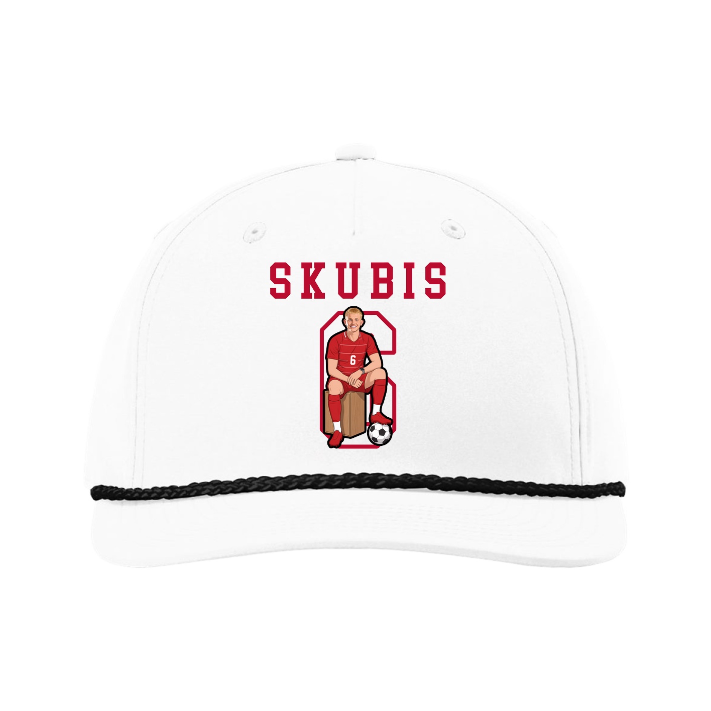 Five-Panel Classic Rope Cap — Shirsey in White