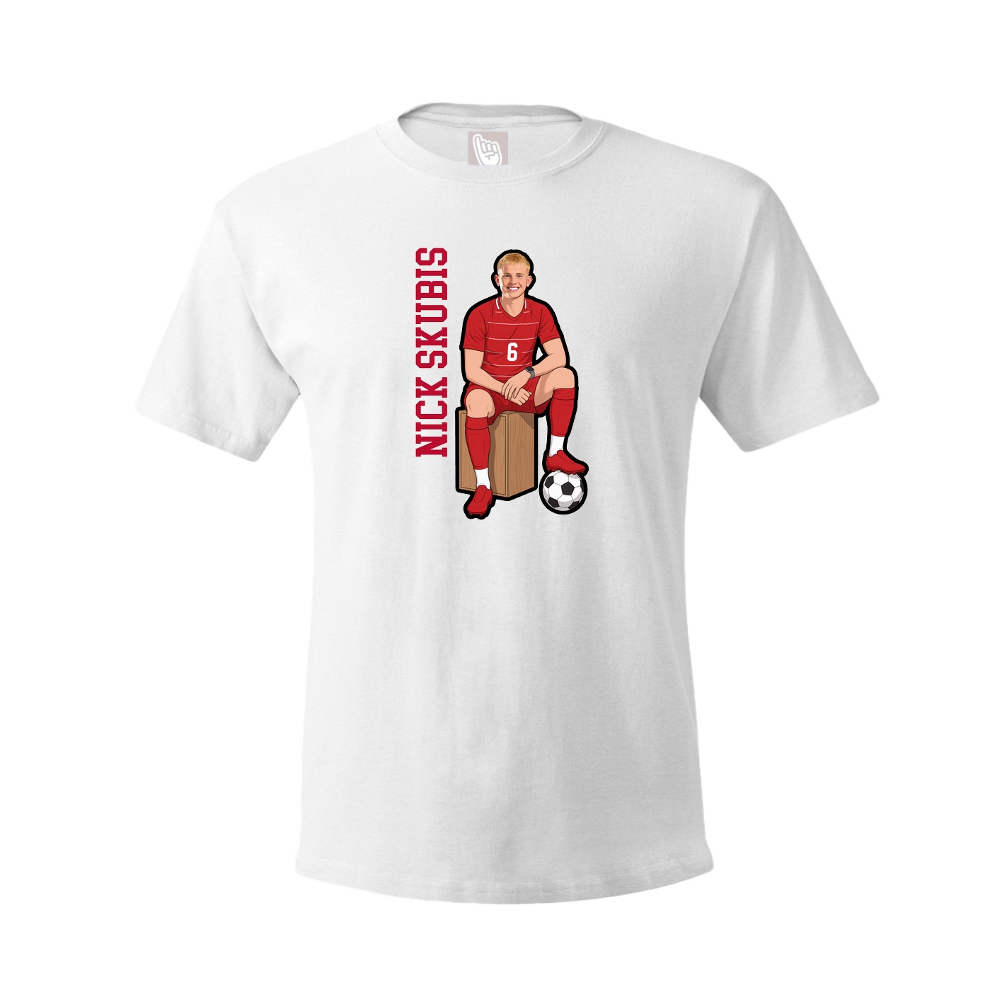 Tee — Name Vertical in White