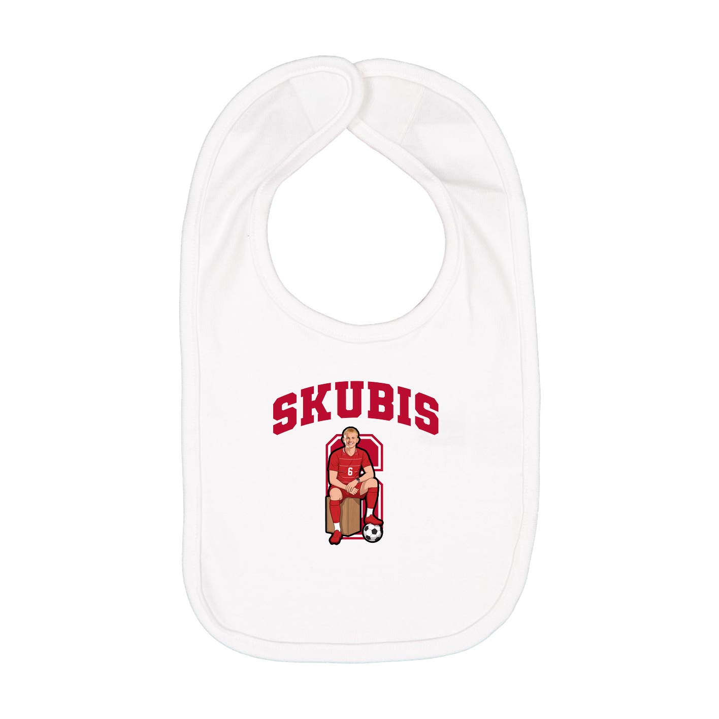 Infant Bib — Number in White