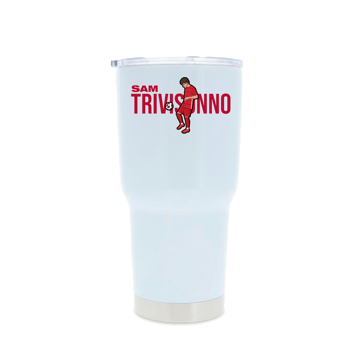 30oz Stainless Steel Tumbler — Player Name in White