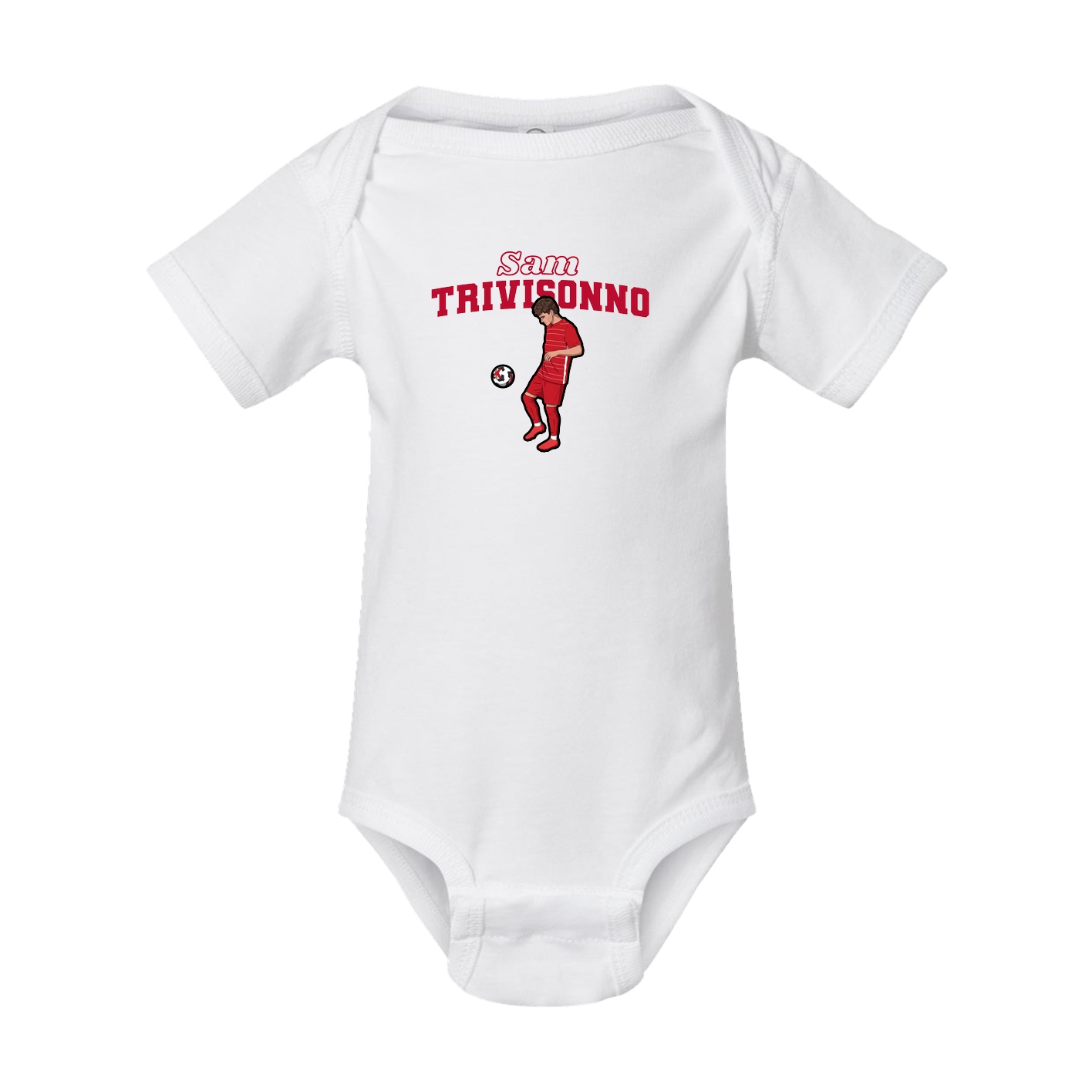 Baby Onesie — Name Arch in White