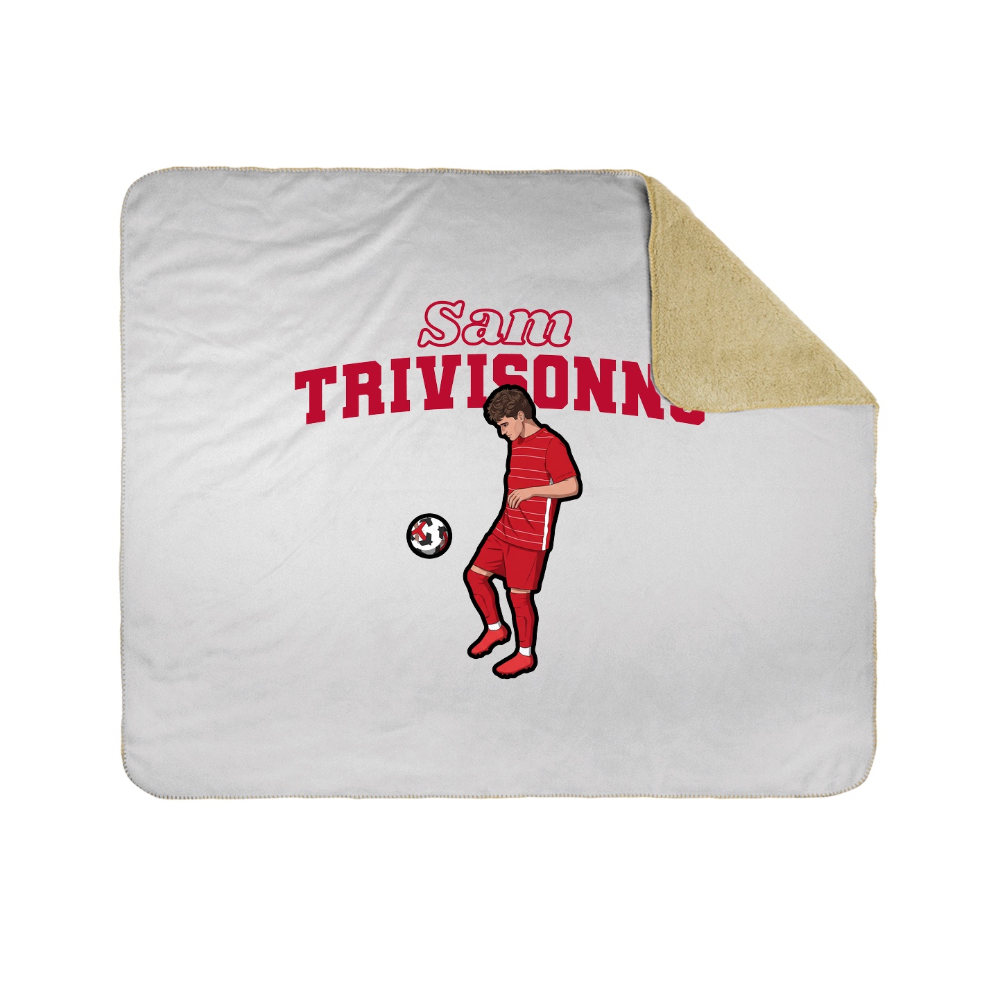 Throw Blanket — Name Arch in White