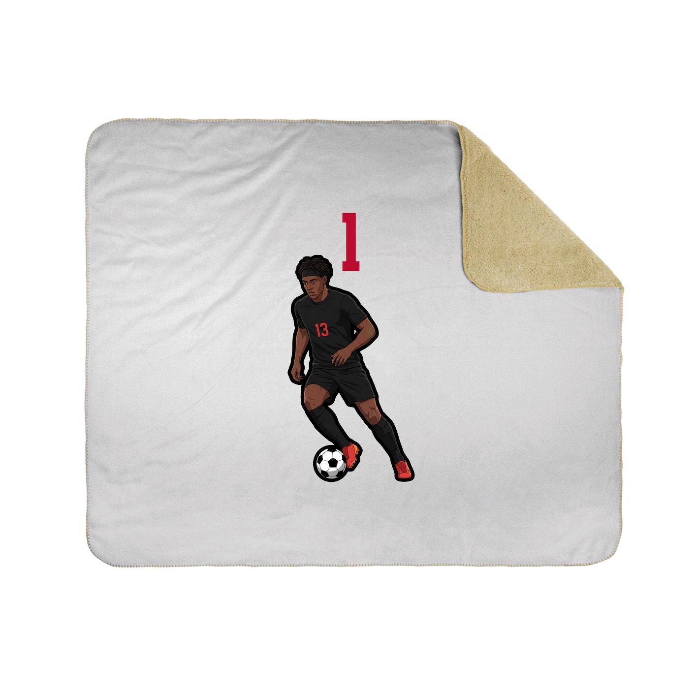 Throw Blanket — Number Top in White