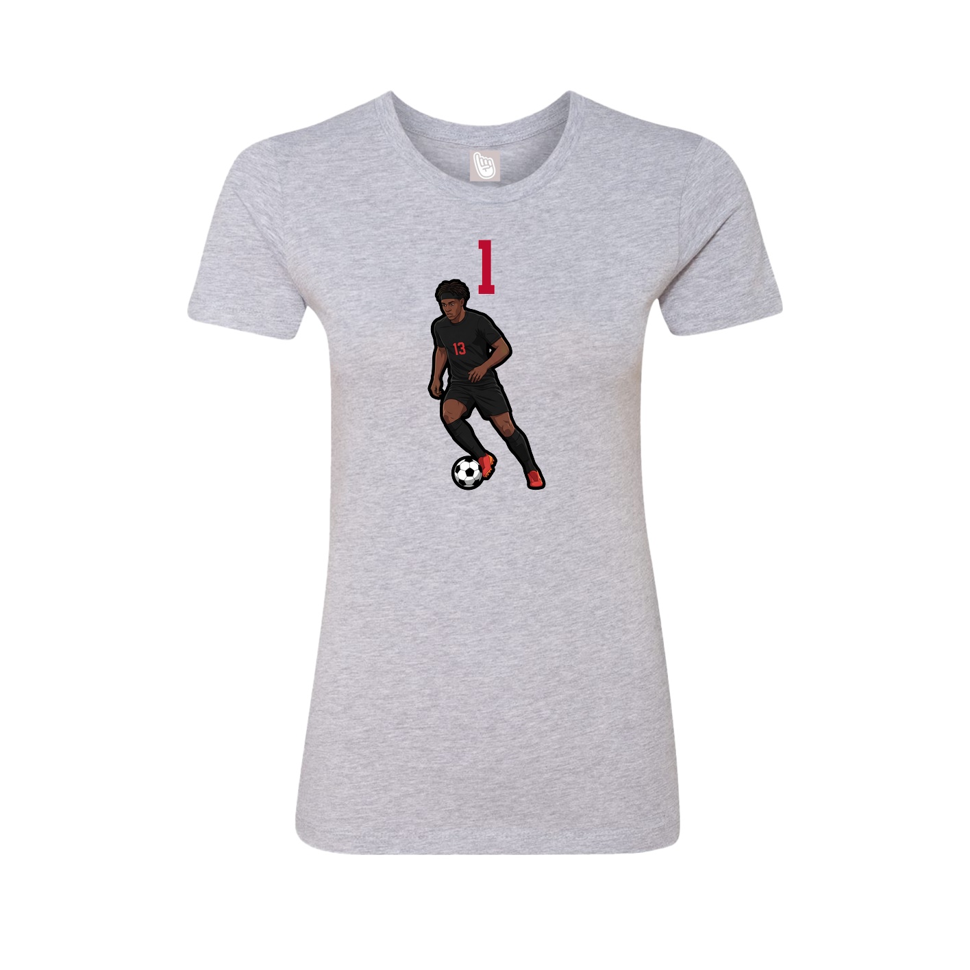 Womens Tee — Number Top in Grey
