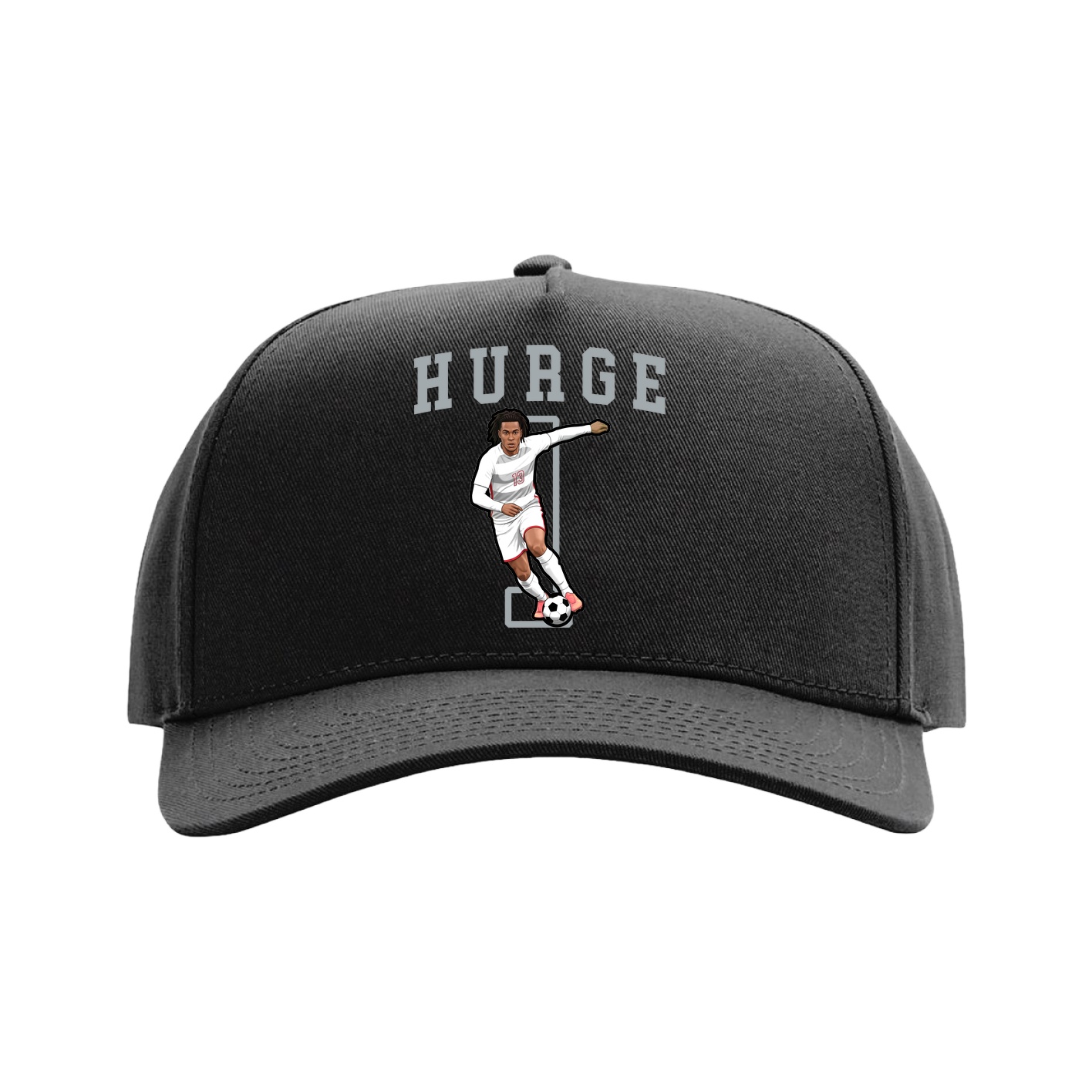 Full Fabric Five-Panel Champ Cap — Shirsey in Black