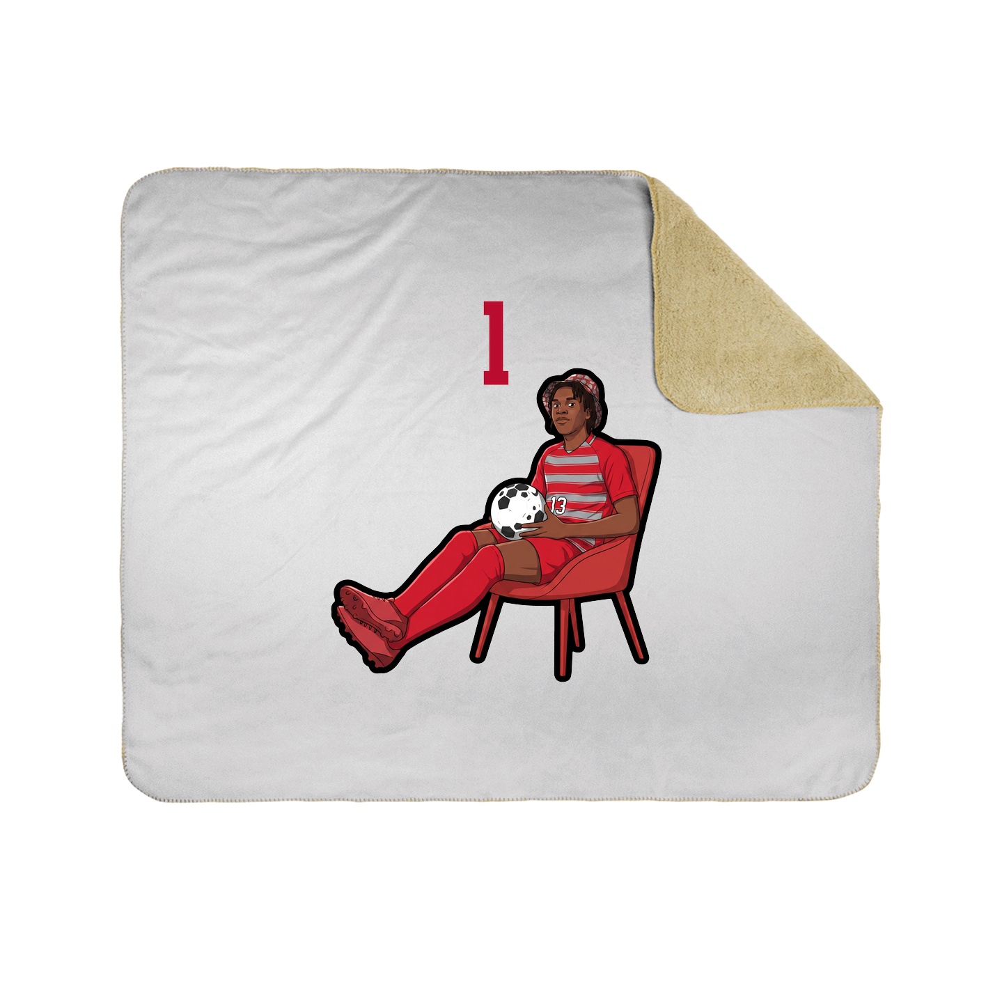 Throw Blanket — Number Top in White