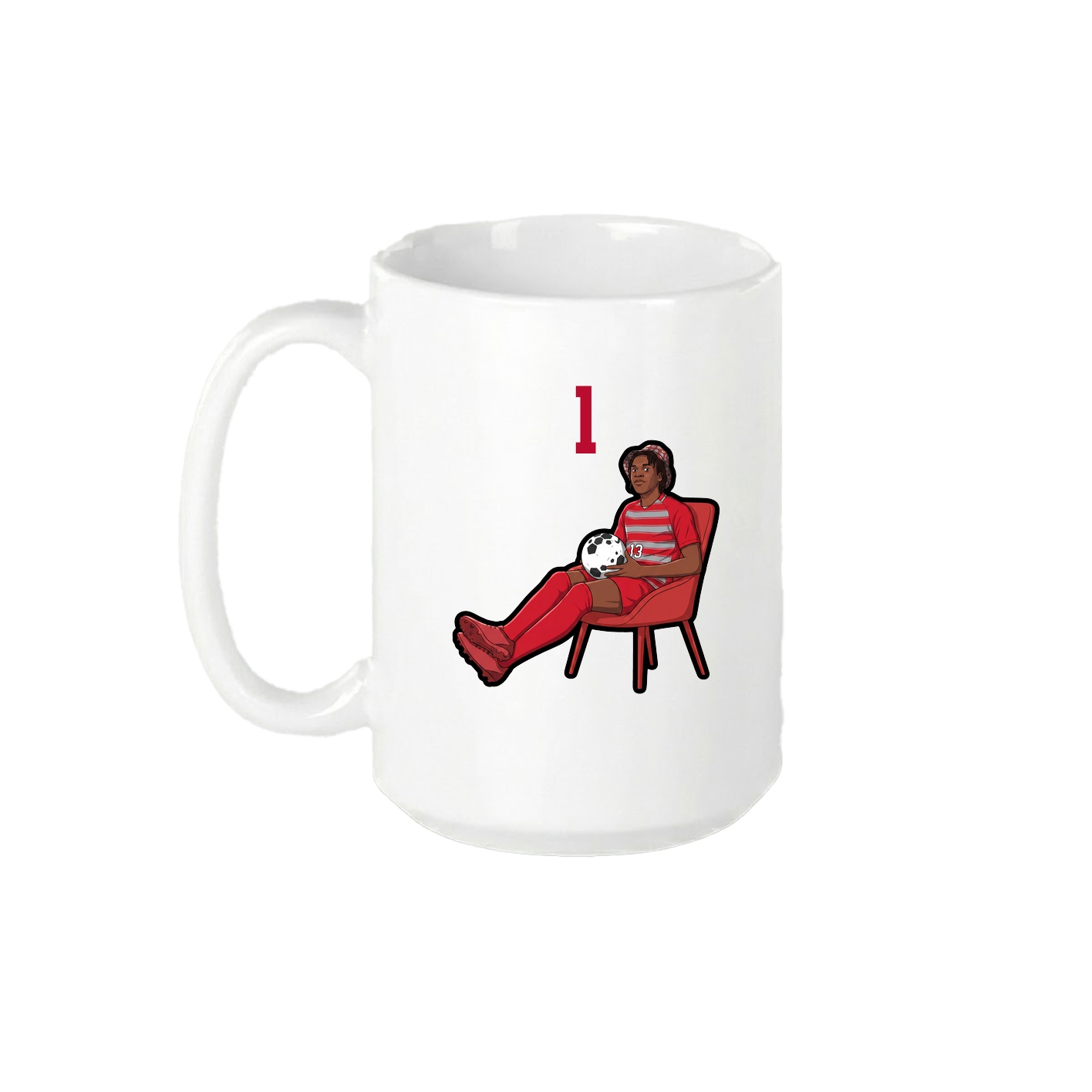 15oz Coffee Mug — Number Top in White