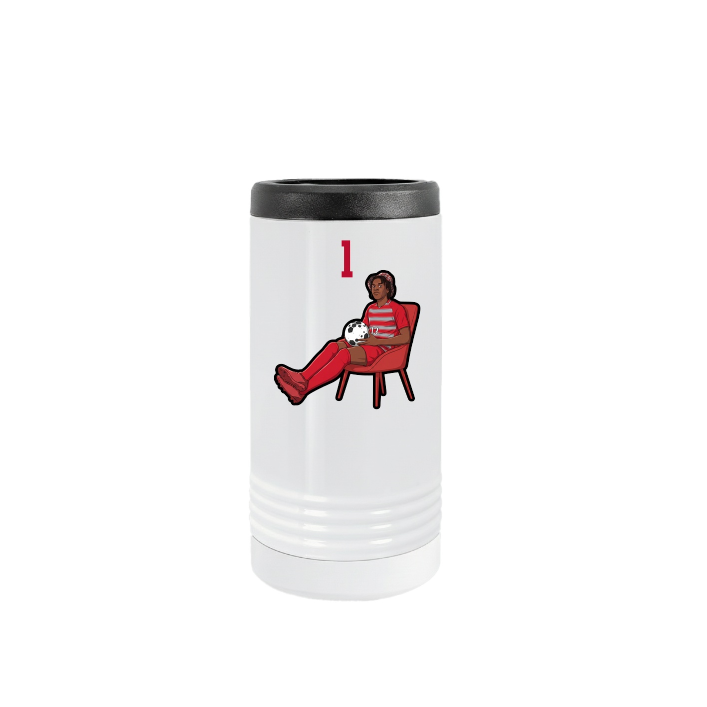 Slim Beverage Holder — Number Top in White