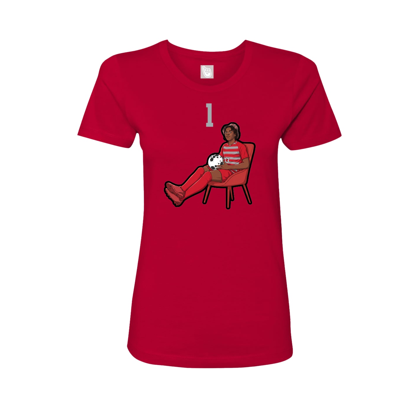 Womens Tee — Number Top in Red