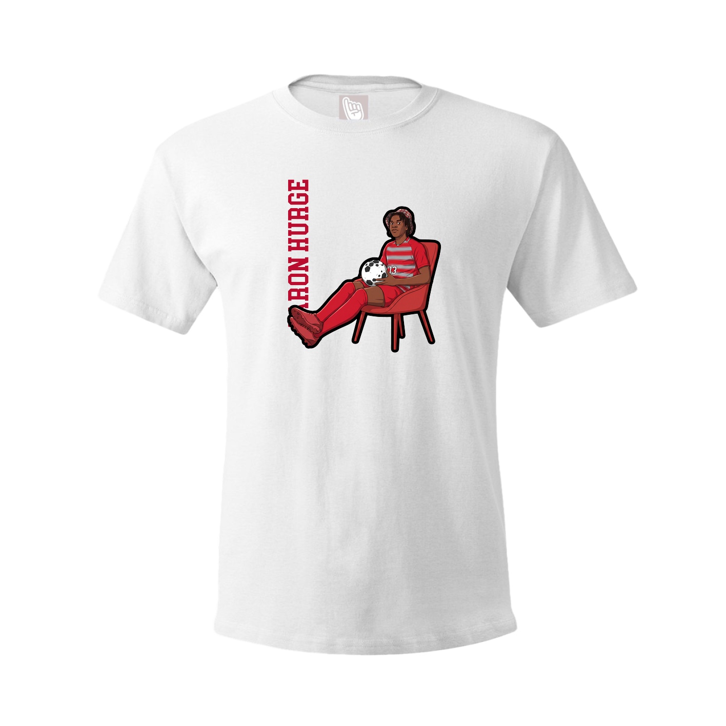 Tee — Name Vertical in White